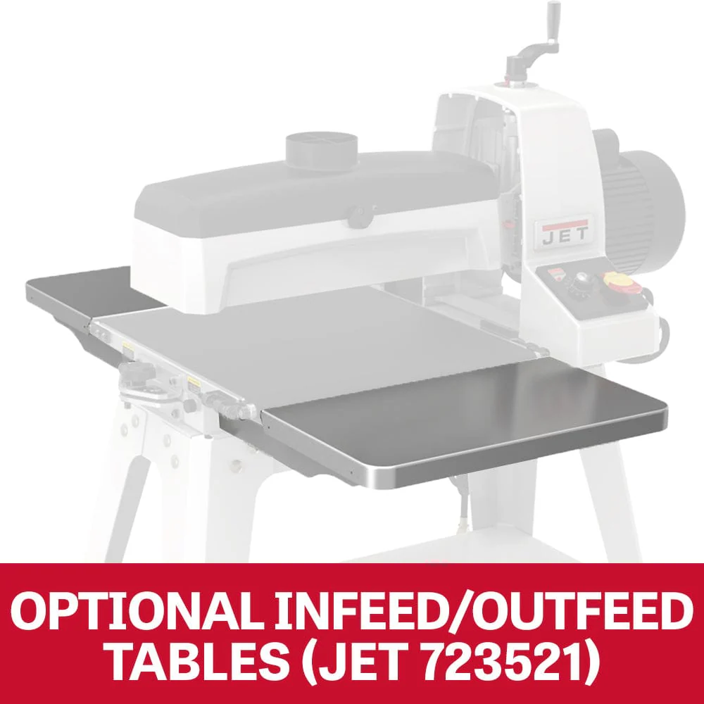 16" Drum Sander with Open Stand - 1-1/2 HP 1 Ph 115V - JWDS-1632 - Image 11
