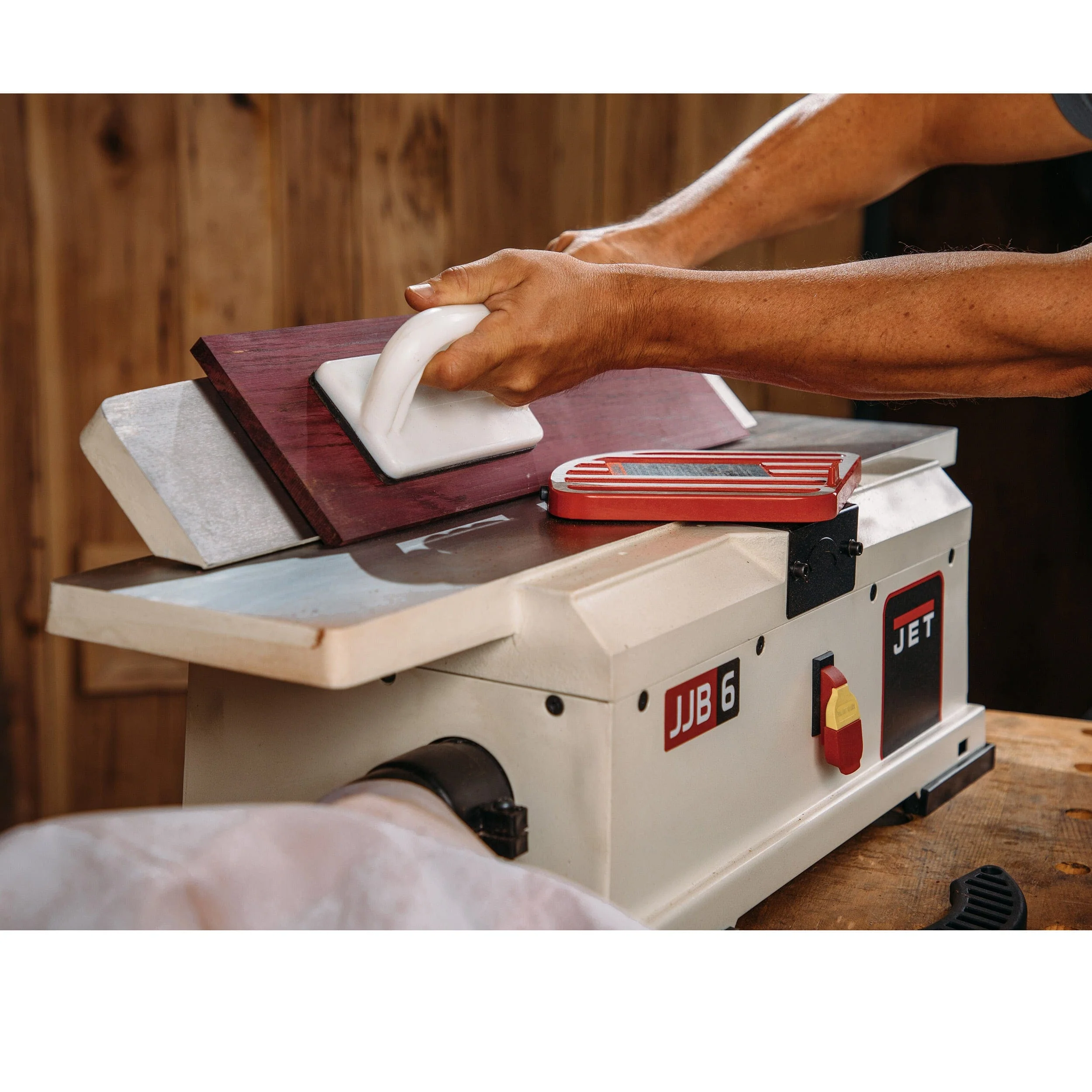 6" Benchtop Jointer - 1 HP 1 Ph 115V - Helical Cutterhead - JJ-6HHBT - Image 3
