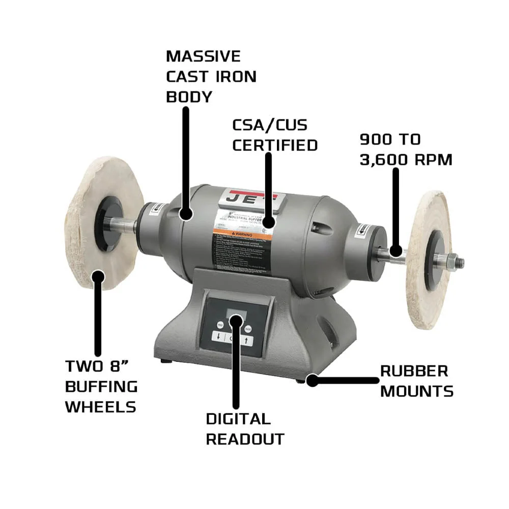 IBG-8VSB 8" Variable Speed Industrial Buffer - Image 4