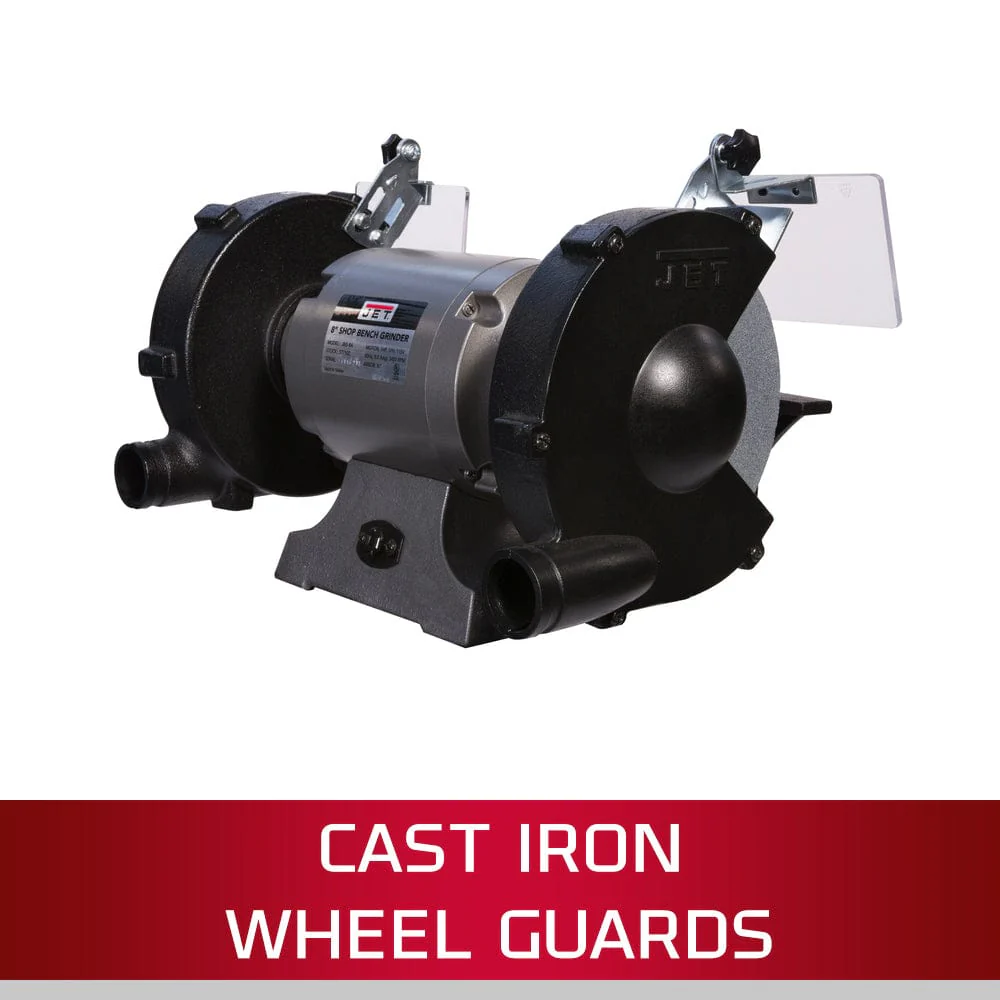 JBG-8W Shop Grinder with Grinding Wheel and Wire Wheel - Image 7