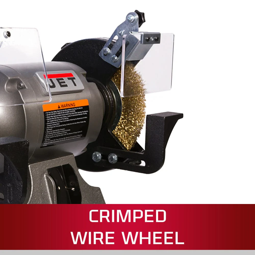 JBG-8W Shop Grinder with Grinding Wheel and Wire Wheel - Image 8