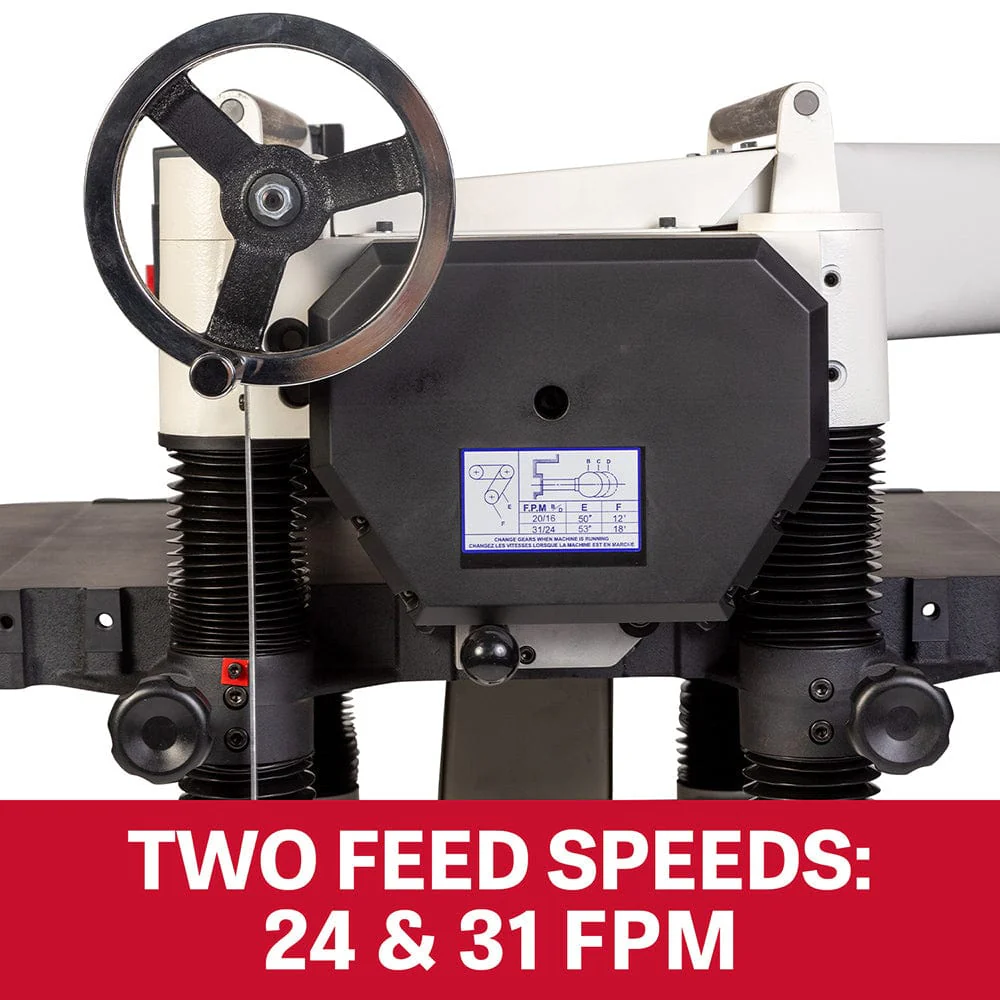 Jet Black 20" Helical Head Planer, 5HP, 1PH (JWP-208HH) - Image 3