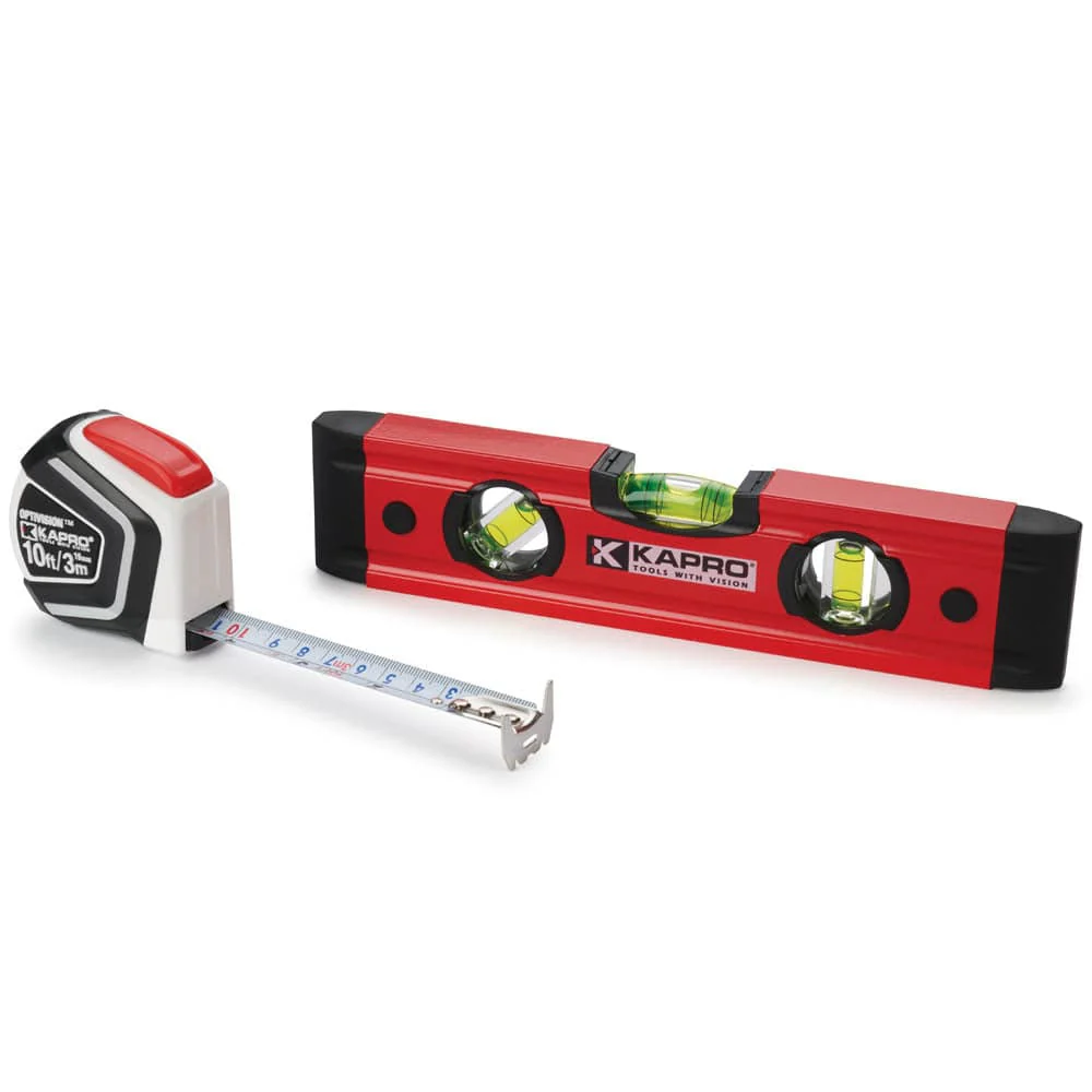 779T 9" Magnetic Torpedo Level and 510 10' Measuring Tape Set - Image 4