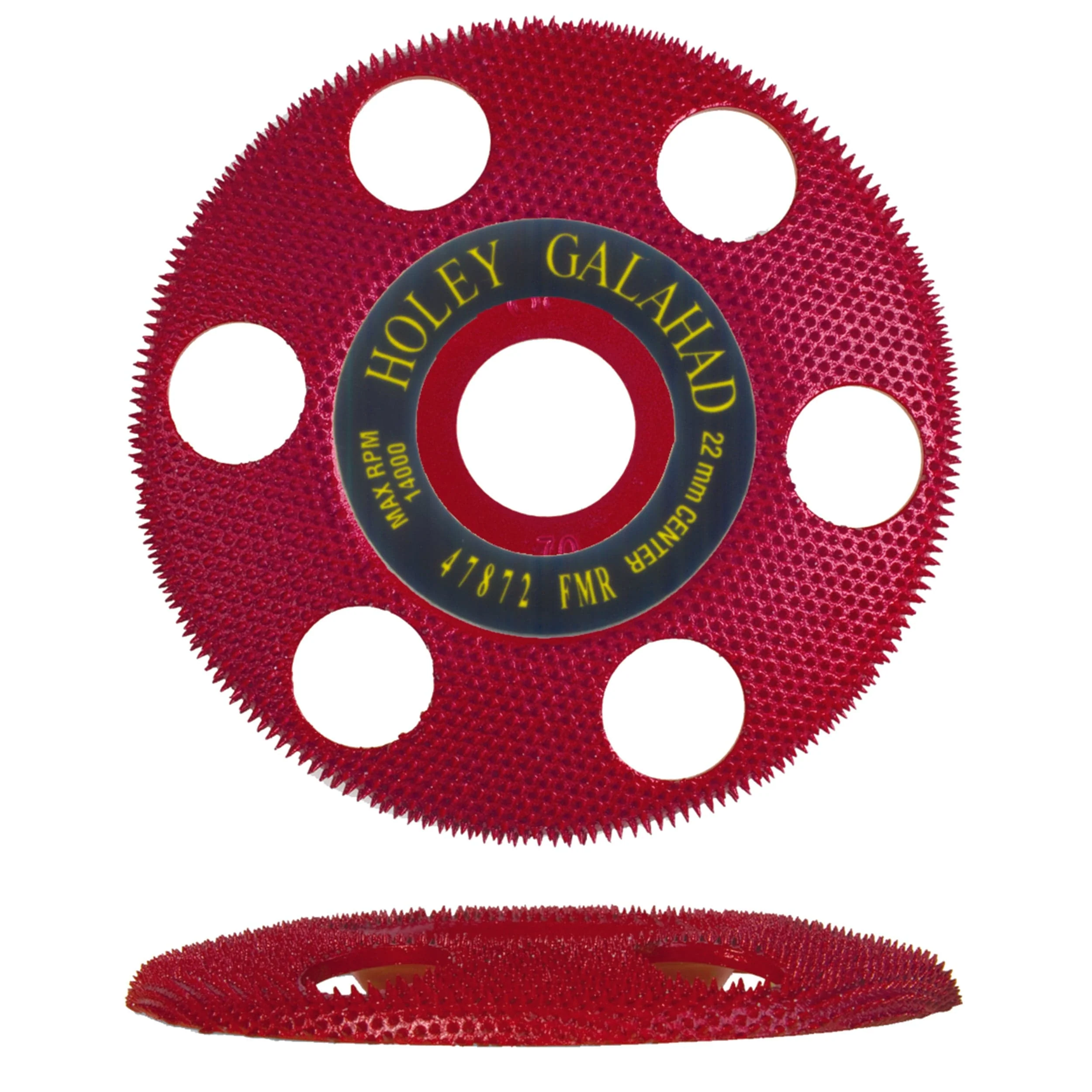 Holey Galahad See Through Disc - 7/8" Arbor - Flat - Medium - Red