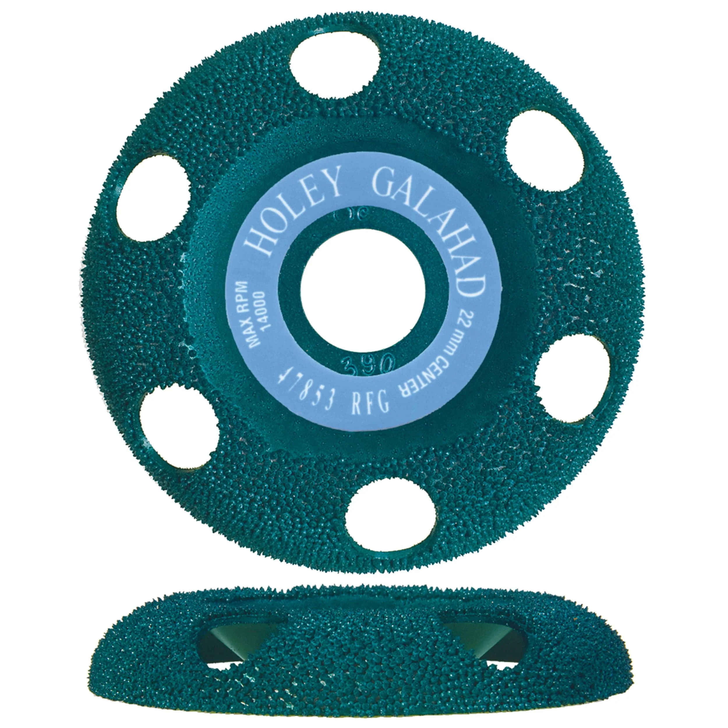 Holey Galahad See Through Disc - 7/8" Arbor - Round - Fine - Green