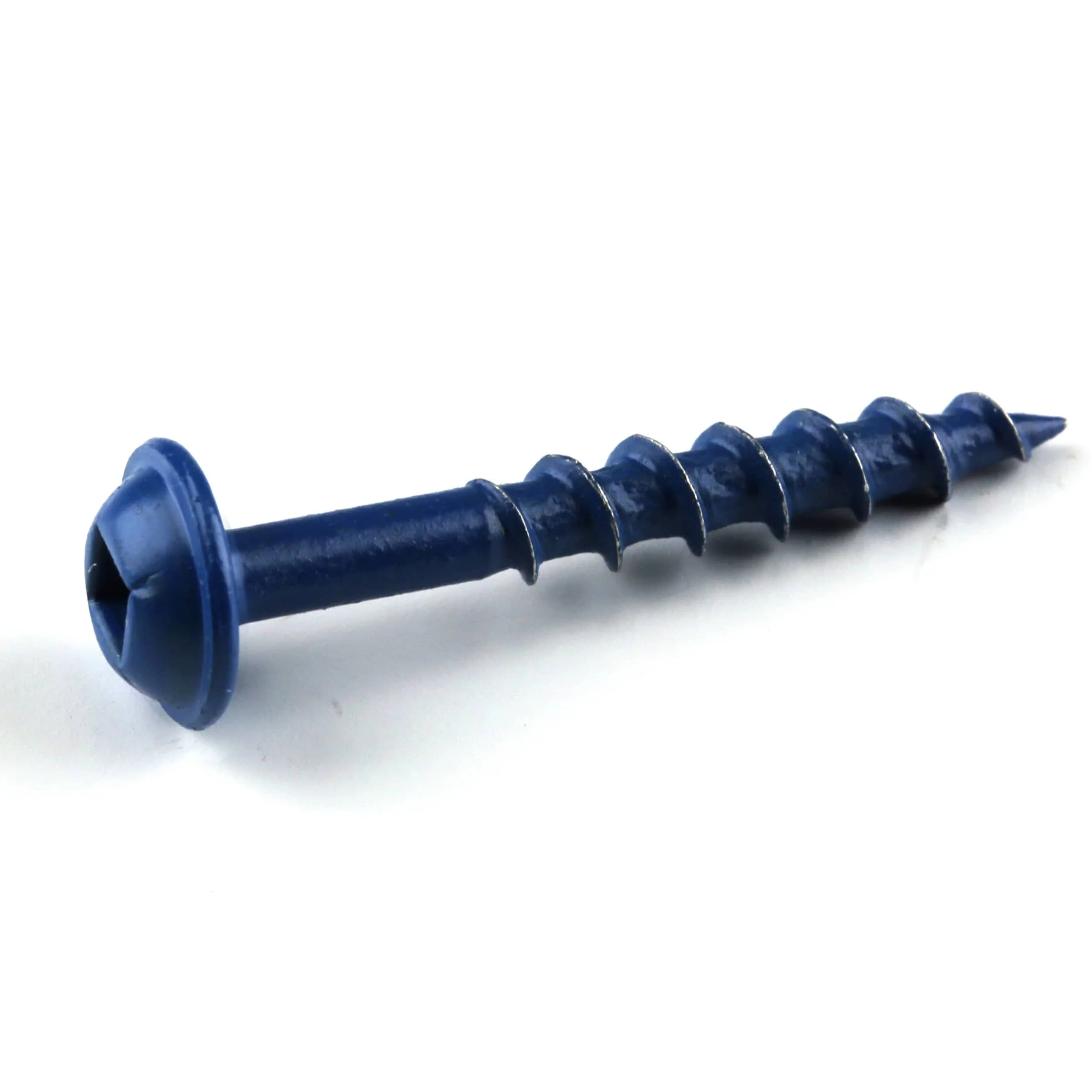 Pocket Hole Screw - #8 Coarse - Square Drive - Washer Head - Blue-Kote
