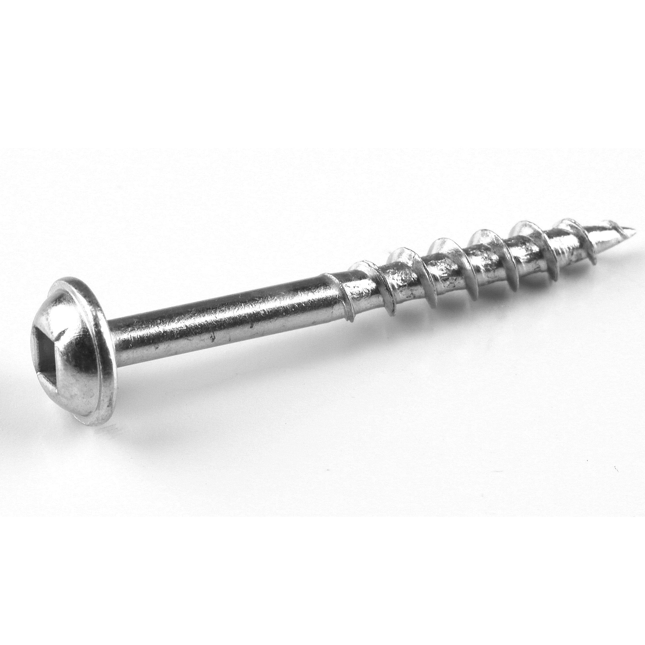 Pocket Hole Screw - #8 Coarse - Square Drive - Washer Head - Zinc - Image 24
