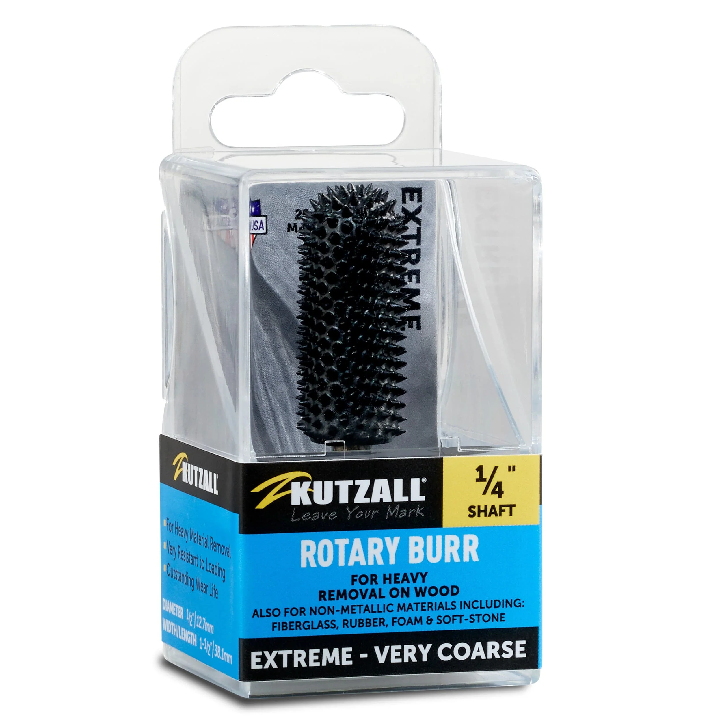 Extreme Ball Nose Burr, 1/4" Shaft, Very Coarse (1/4" x 1-1/2") - Image 2