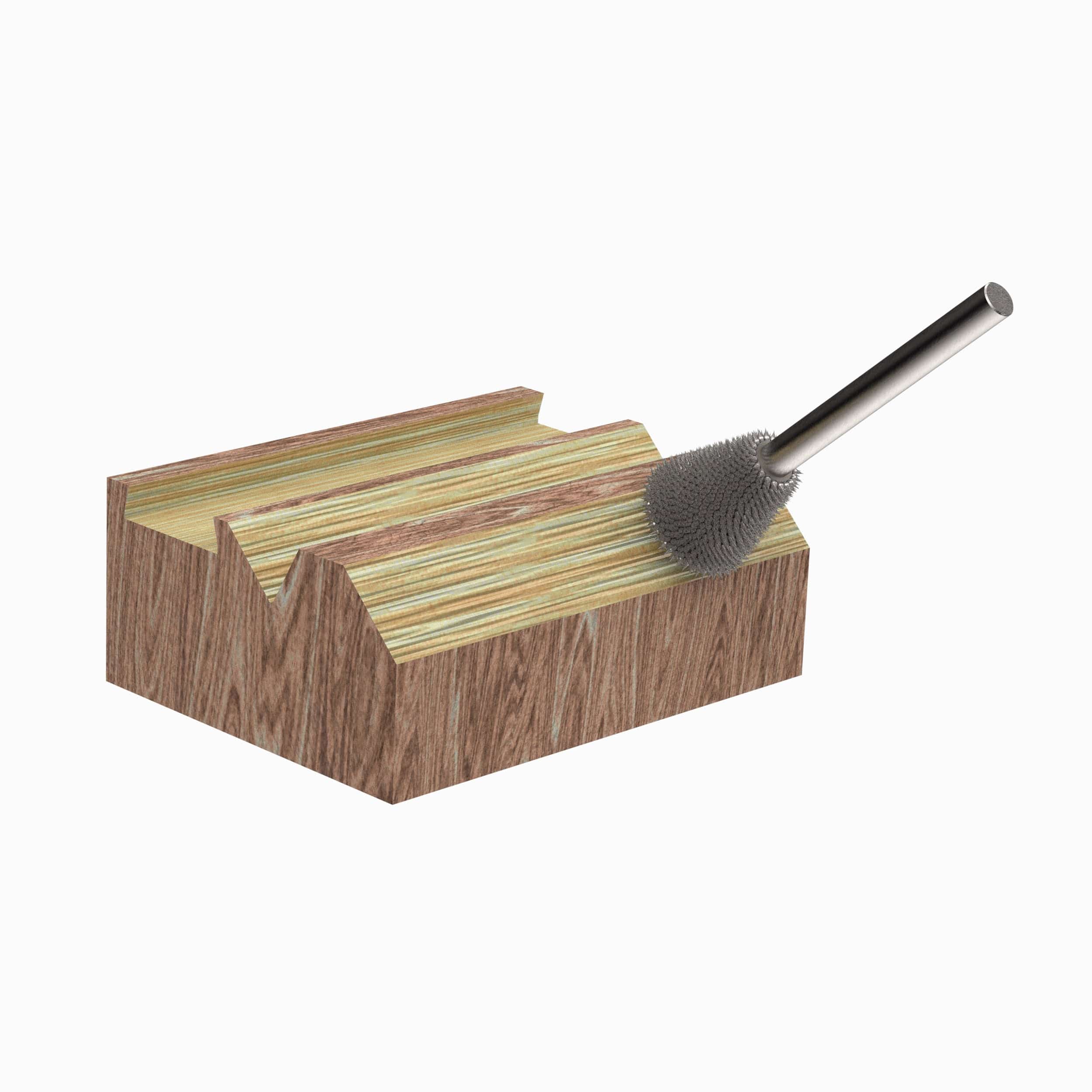 Extreme Dovetail Burr, 1/8" Shaft, Very Coarse (3/8" x 1/2") - Image 4