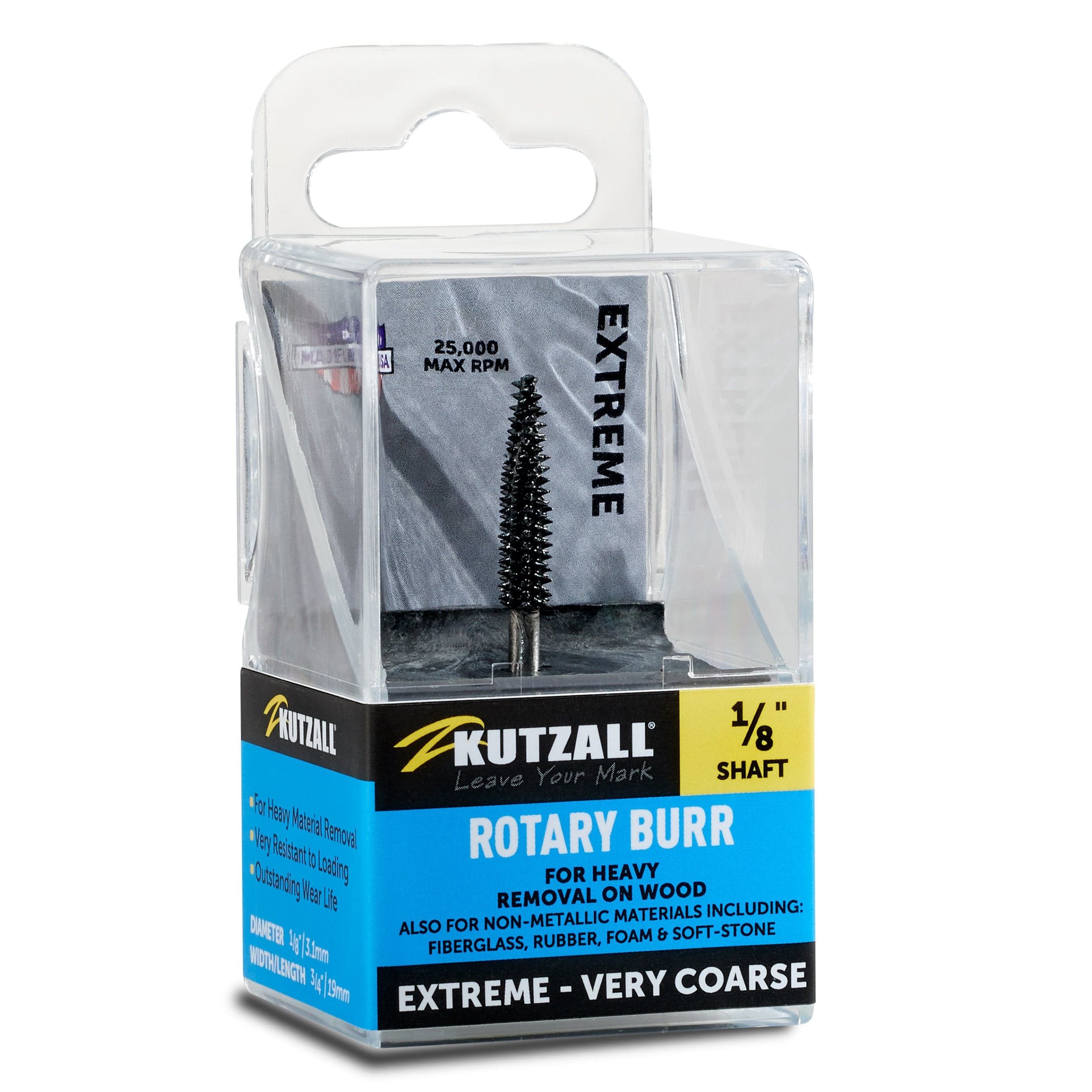 Extreme Taper Burr, 1/8" Shaft, Very Coarse (1/8" x 7/8") - Image 2