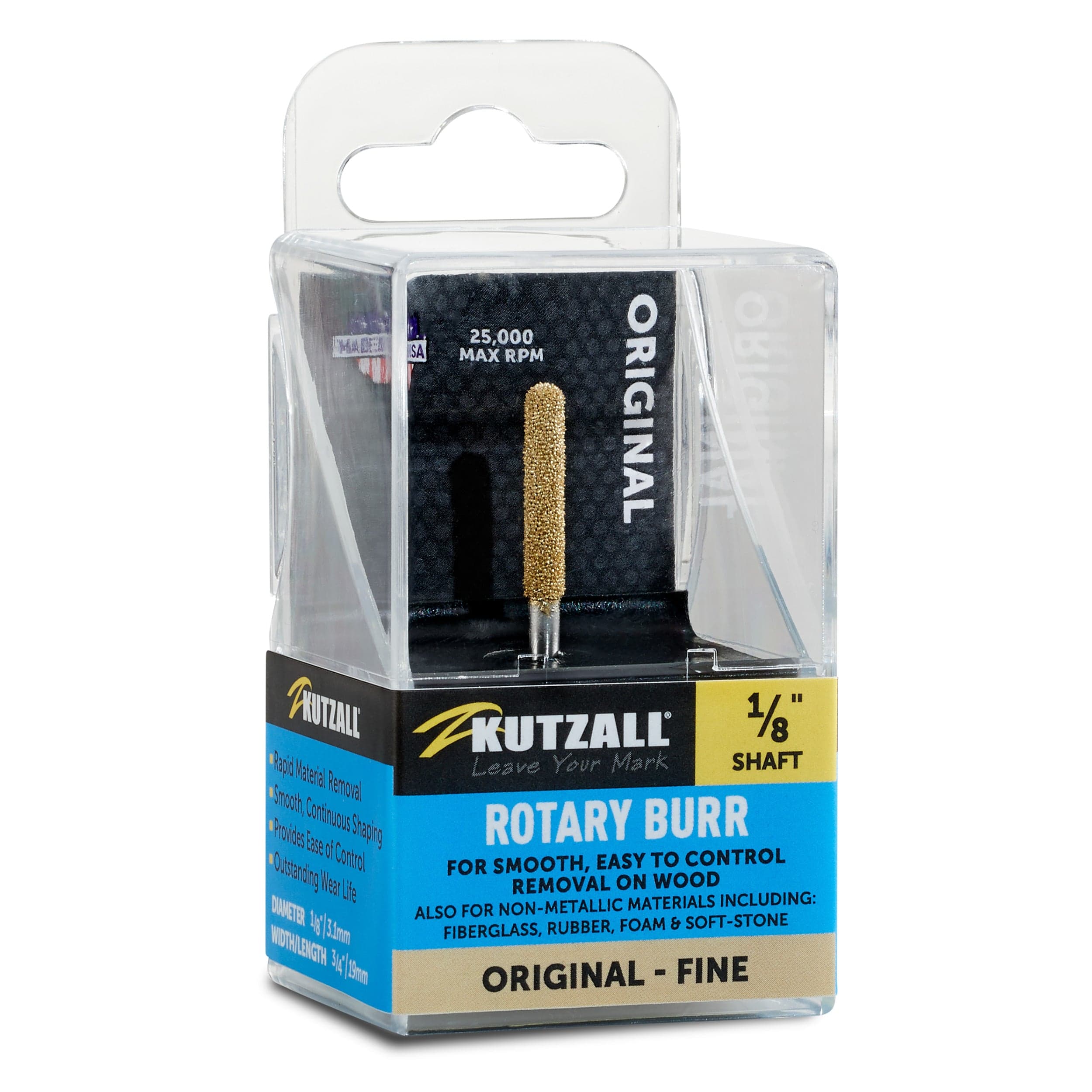 Original Ball Nose Burr, 1/8" Shaft, Fine (1/8" x 3/4") - Image 2