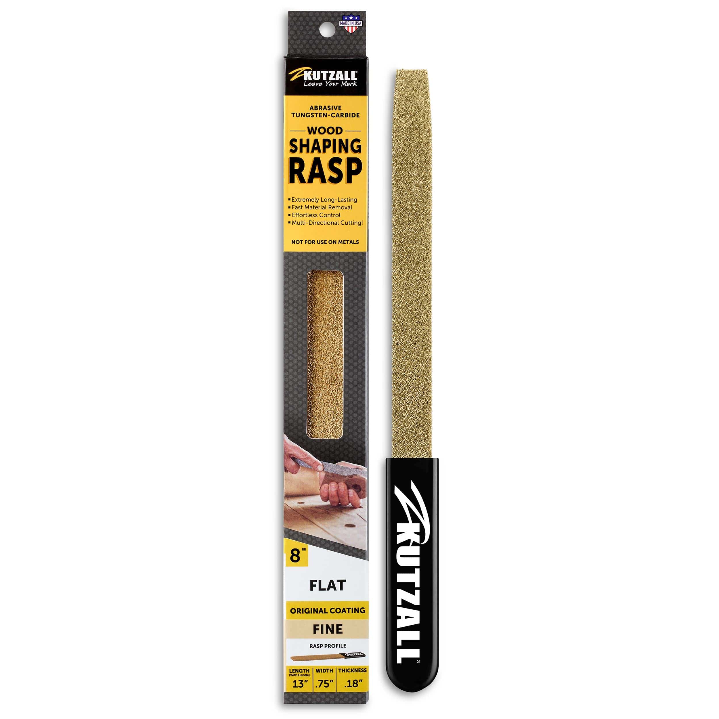 Original Flat Hand Rasp - 8" - Fine - Image 2