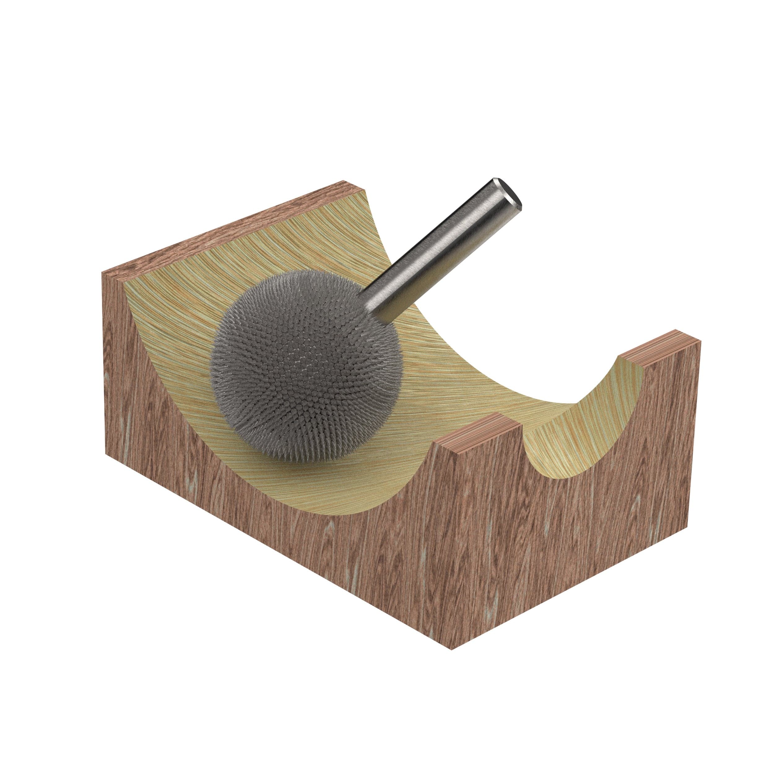 Original Sphere Burr, 1/4" Shaft, Coarse (1" x 1") - Image 4