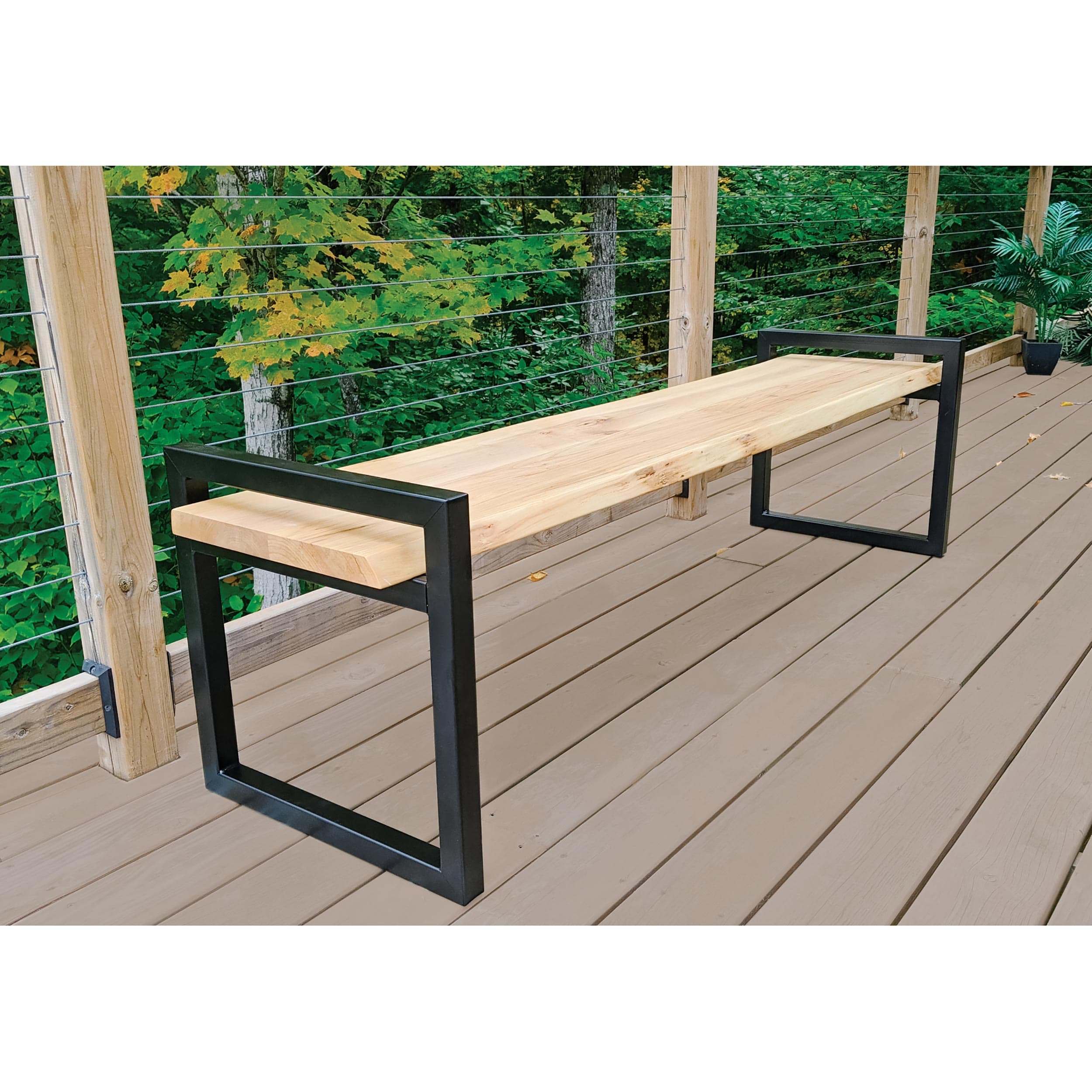 Cube Bench Legs - 20" - Black - Pair - Image 6