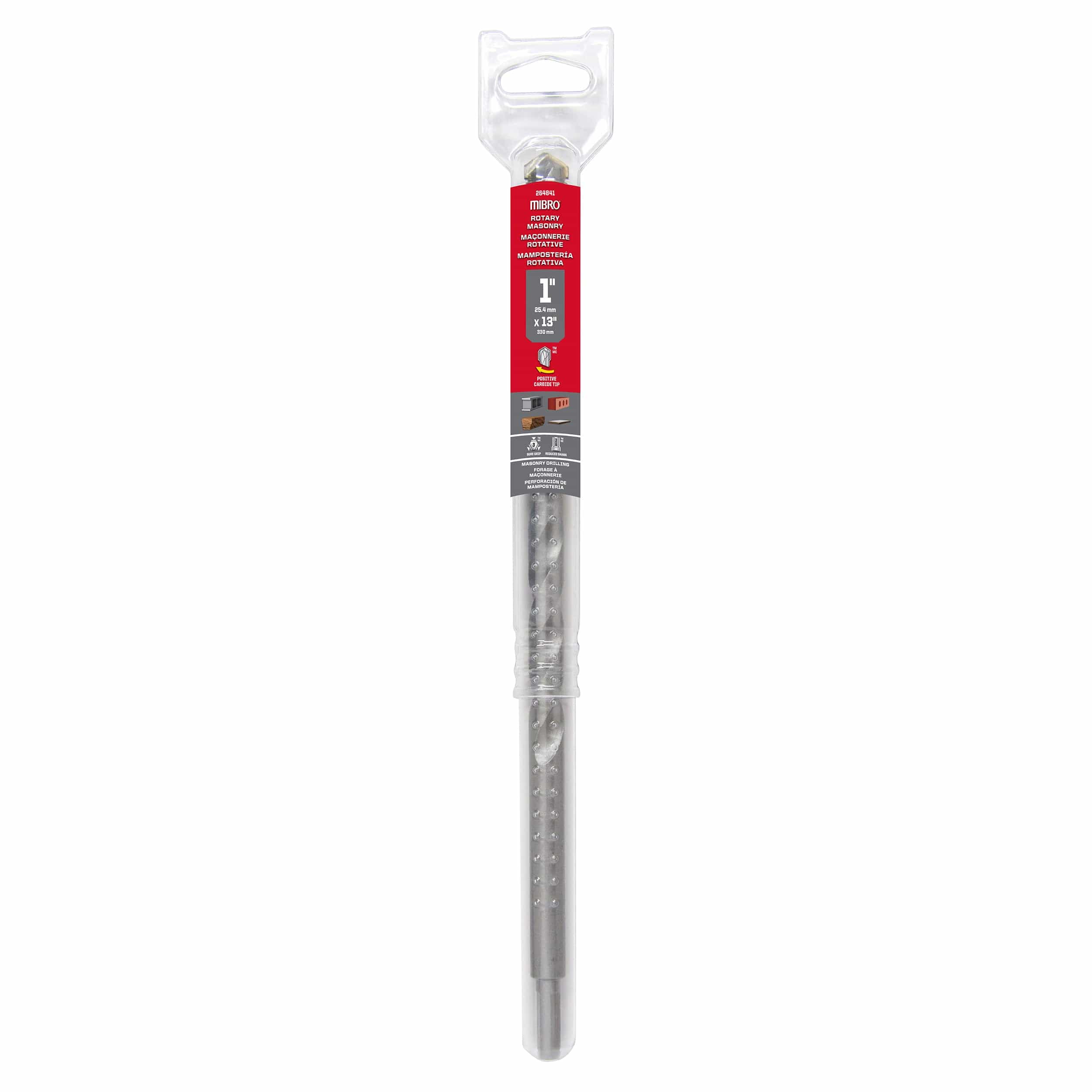 13"  Rotary Masonry Drill Bit with Reduced Shank - Image 3