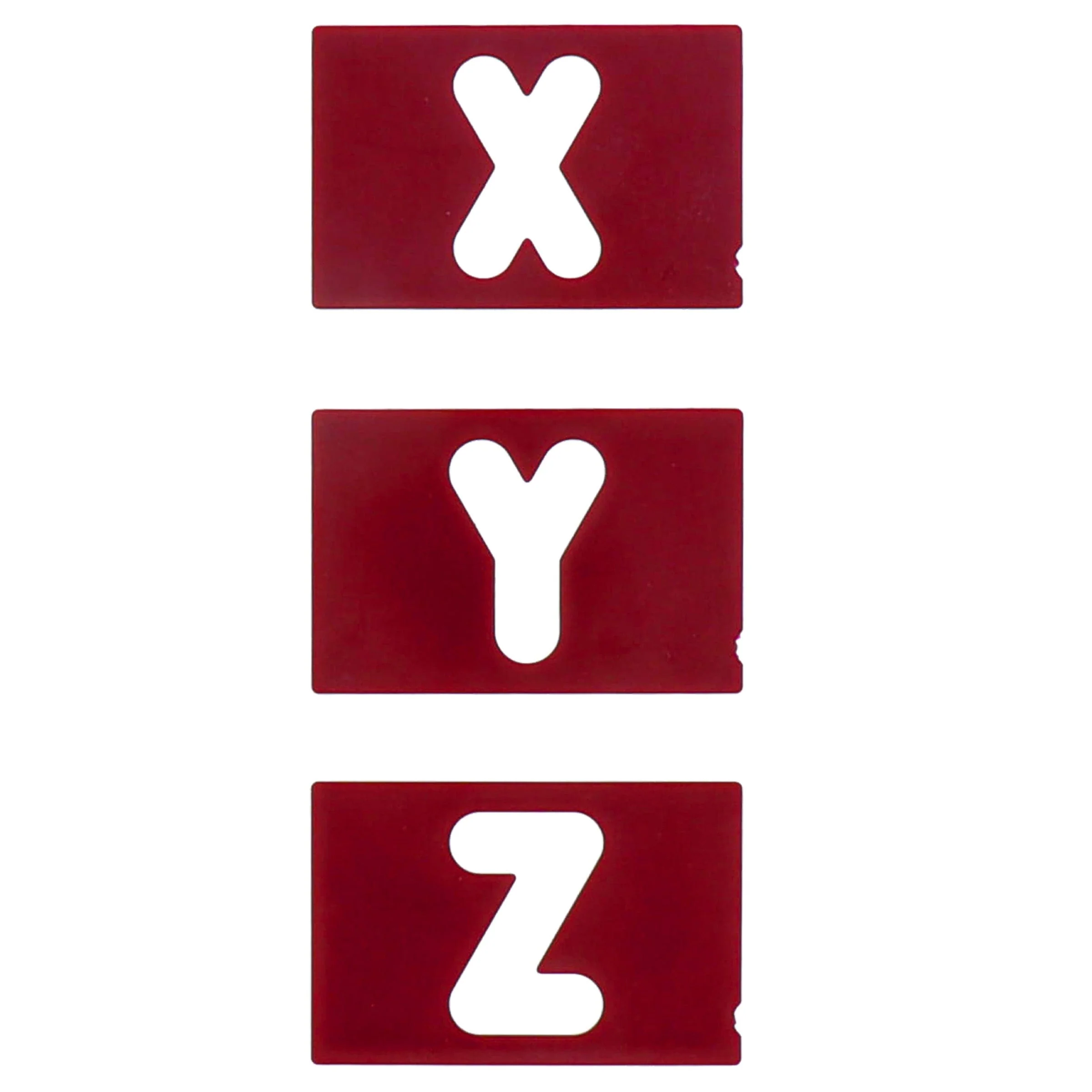 1-1/2" and 2-1/2" Vertical Letters Set for Sign Making Jigs 64pc - Image 2
