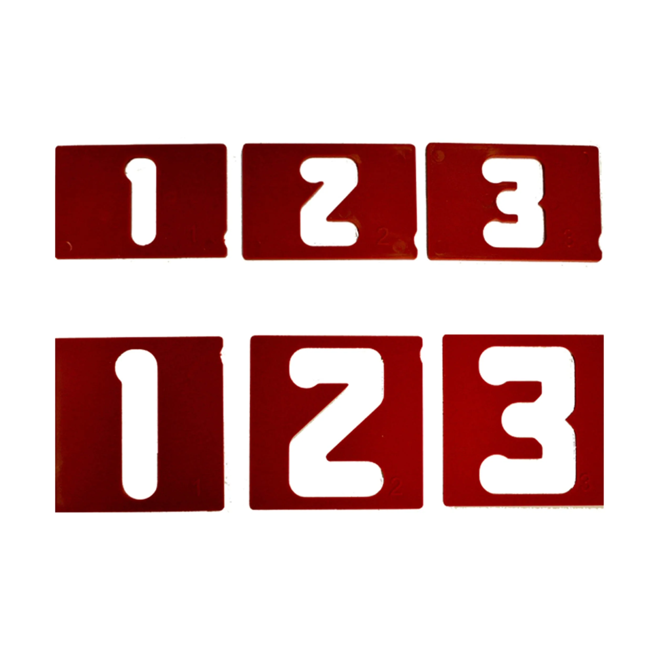 Vertical Number Set for Sign Making Jigs - 1-1/2" and 2-1/2"