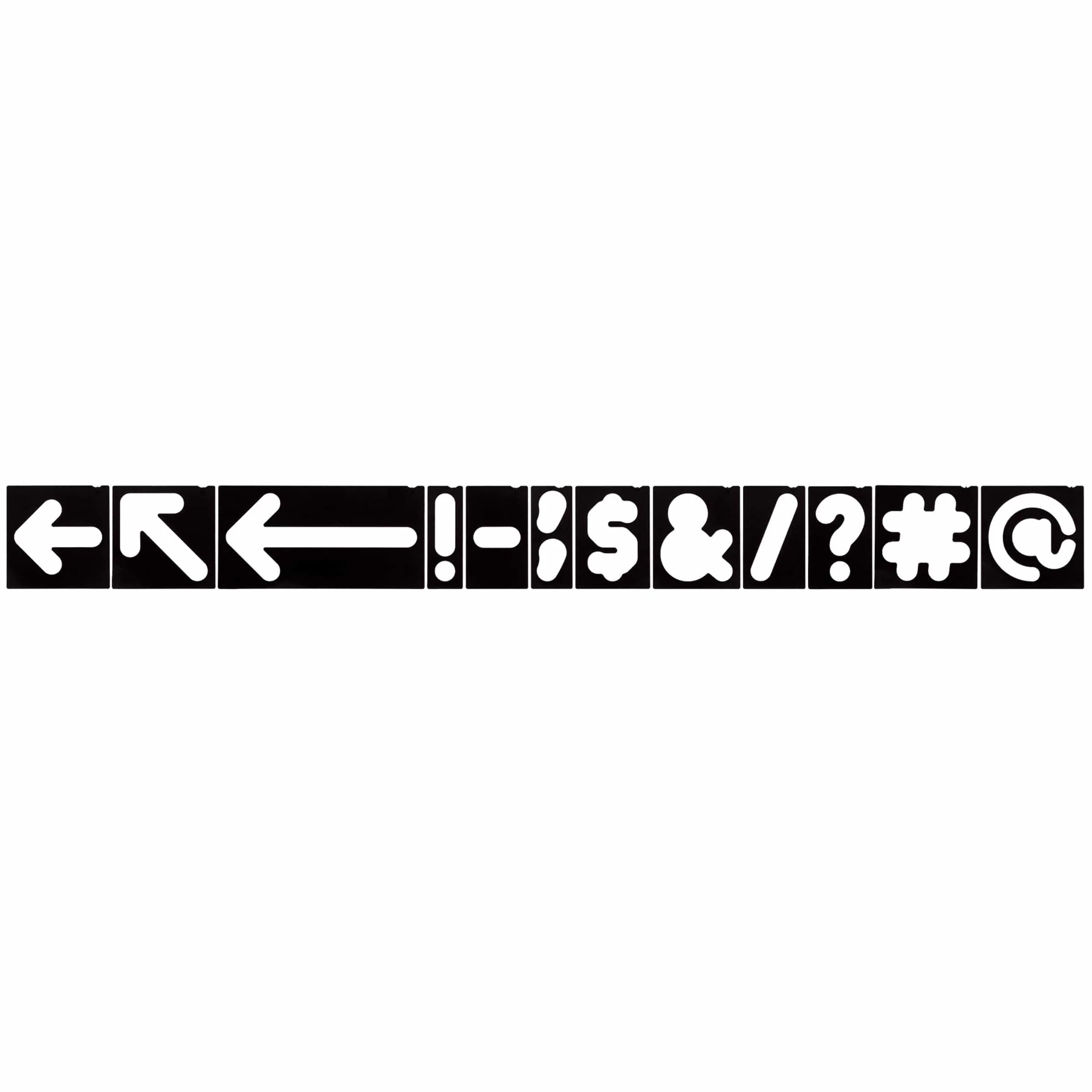 Horizontal 1-1/2" and 2-1/2" Arrow & Symbol Templates