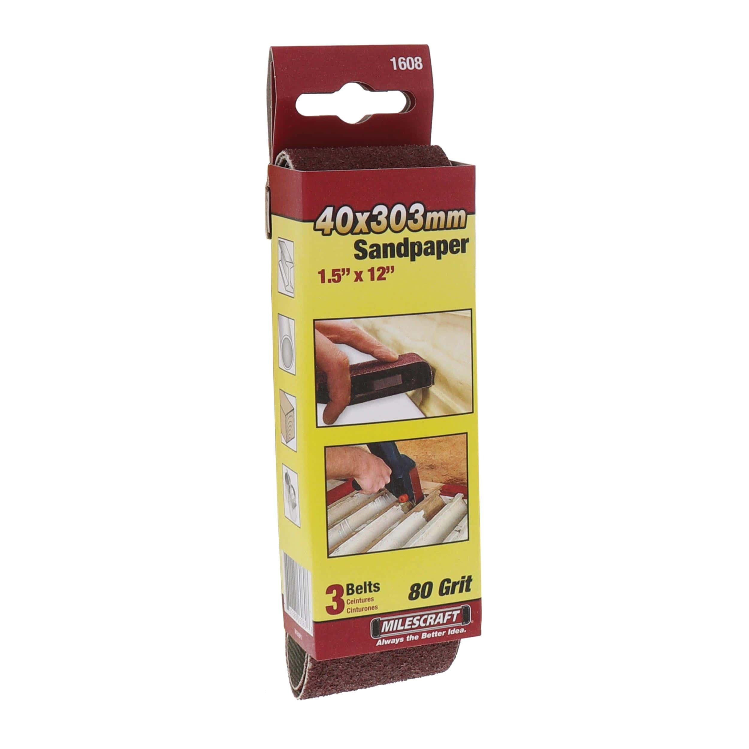 SandDevil Sanding Belts - 1-1/2" x 12" - 3 Pack