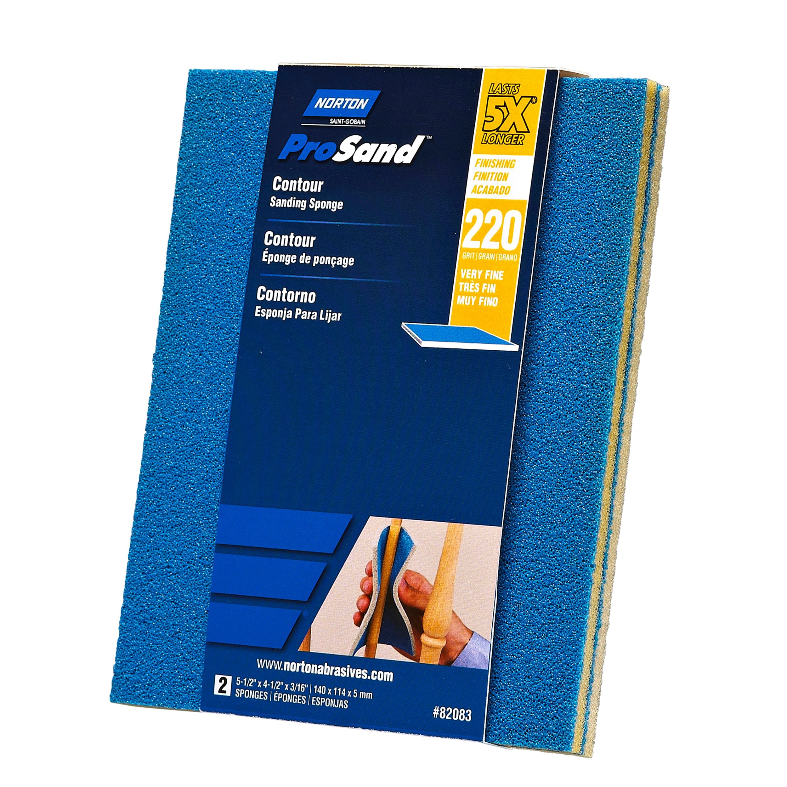 ProSand 5X Contour Sanding Sponge - 4-1/2" x 5-1/2" - 2 Pack - Image 4