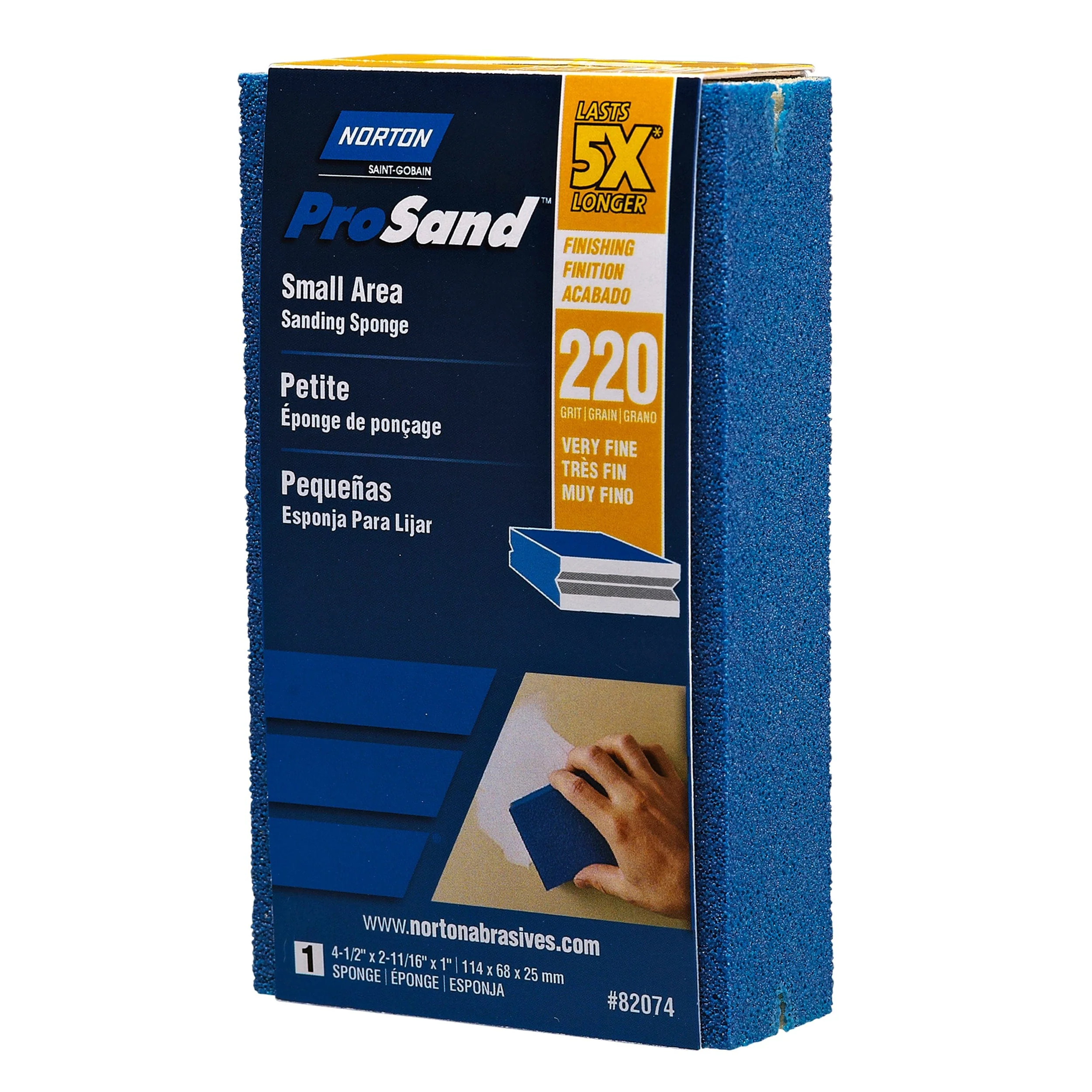 ProSand 5X Small Area Sanding Sponge - 2-11/16" x 4-1/2" - Image 4