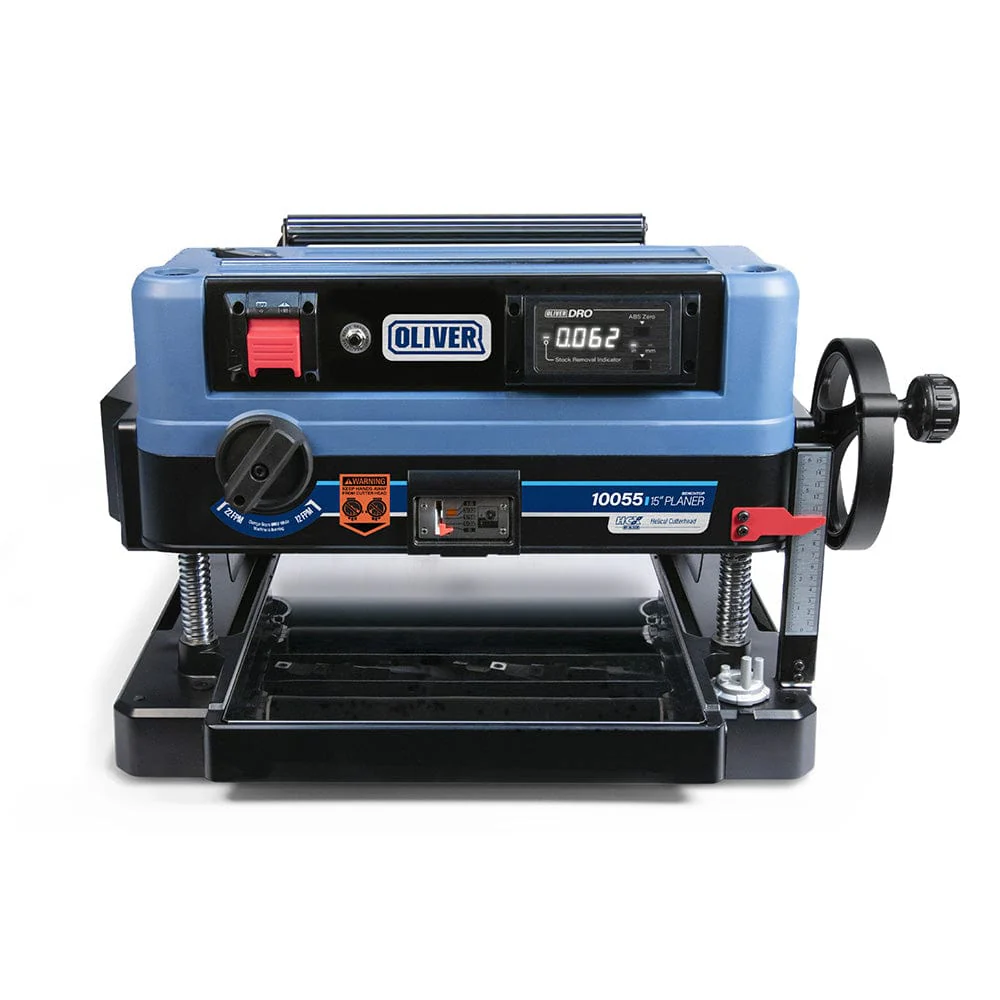 15" Benchtop Planer with HCX Helical Cutterhead & Outfeed Tables - 2-1/2 HP