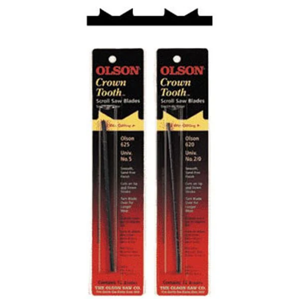 Crown Tooth Scroll Saw Blade - .018" x .053" x #9 x 6 TPI - 12 Pack