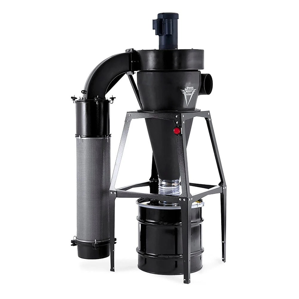 V-System 3000 35-Gallon Cyclone Dust Collector with Stand - HEPA GFM - 3 HP 1 Ph 230V