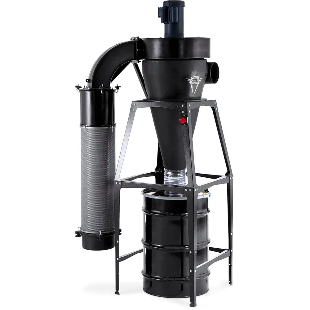 V-System 3000 55-Gallon Cyclone Dust Collector with Stand - HEPA GFM - 3 HP 1 Ph 230V