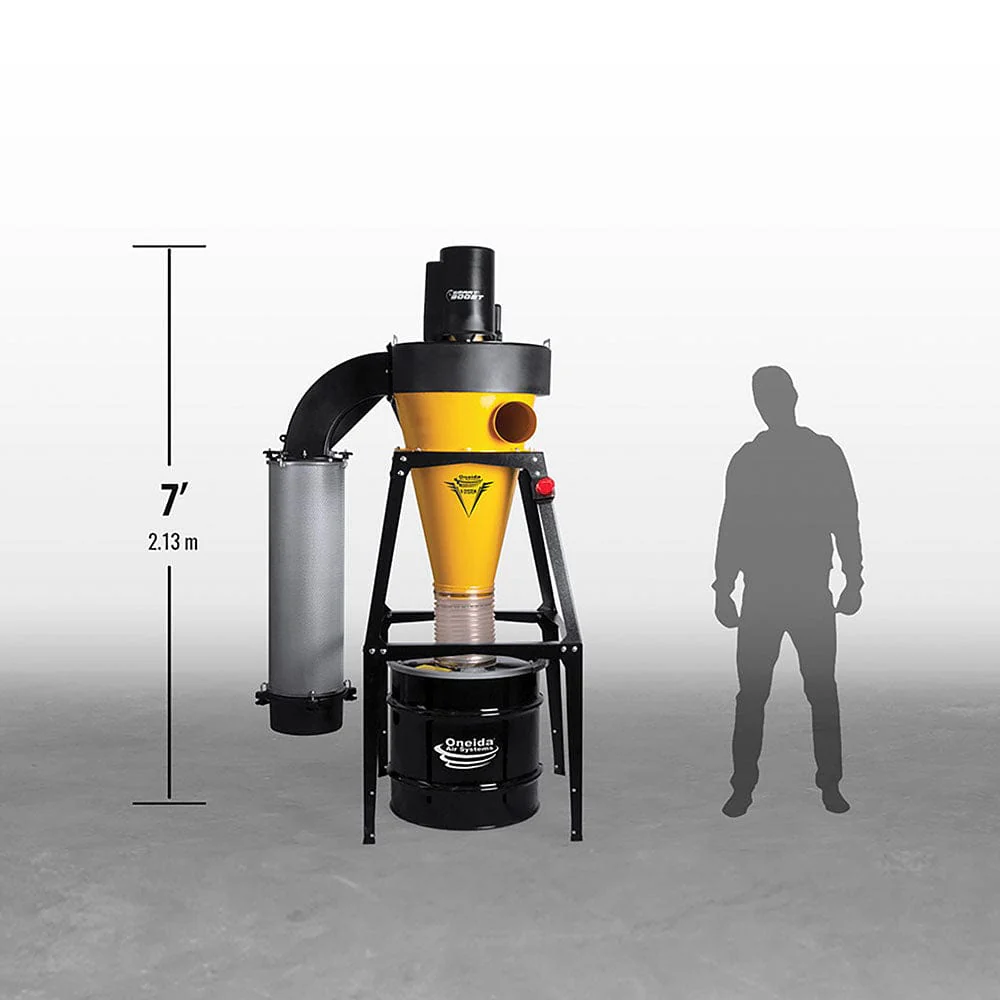 V-System 3000 with Smart Boost 35-Gallon Cyclone Dust Collector with Wall Mount - HEPA GFM - 3 HP 1 Ph 230V - Image 5