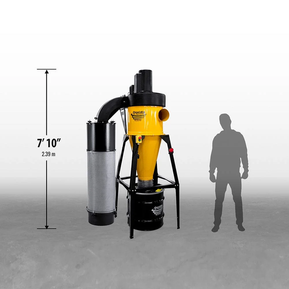 Dust Gorilla Pro with Smart Boost 35-Gallon Cyclone Dust Collector with Wall Mount - HEPA GFM - 5HP 1 Ph 230V - Image 2