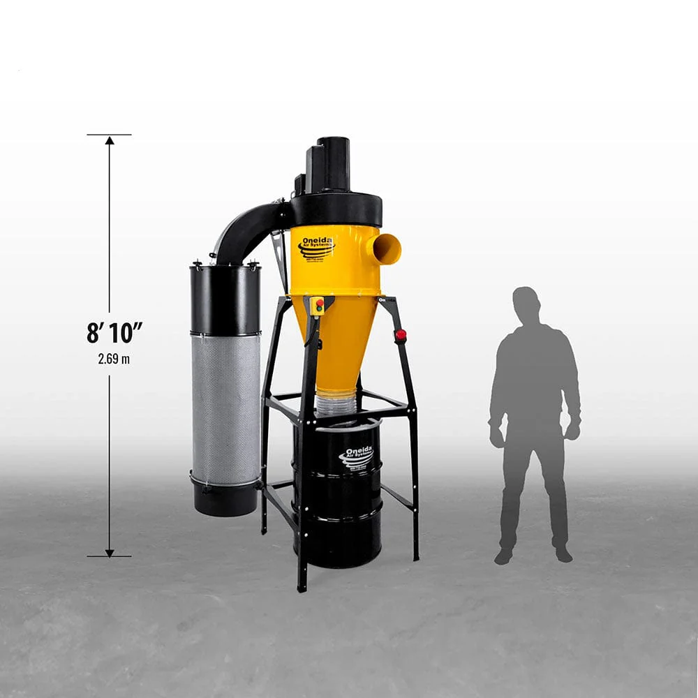 Dust Gorilla Pro with Smart Boost 55-Gallon Cyclone Dust Collector with Stand - HEPA GFM - 5HP 1 Ph 230V - Image 2