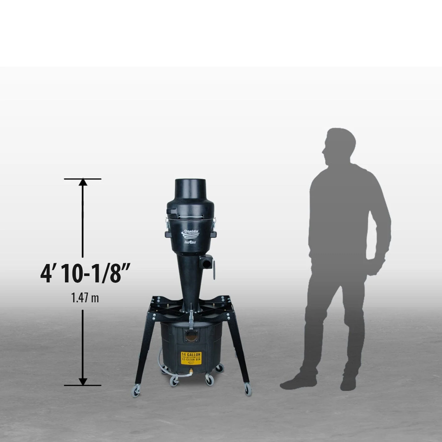 Industrial Dust Cobra High-Pressure 14 Gal. Portable Freestanding HEPA Cyclone Dust Collector - Image 5