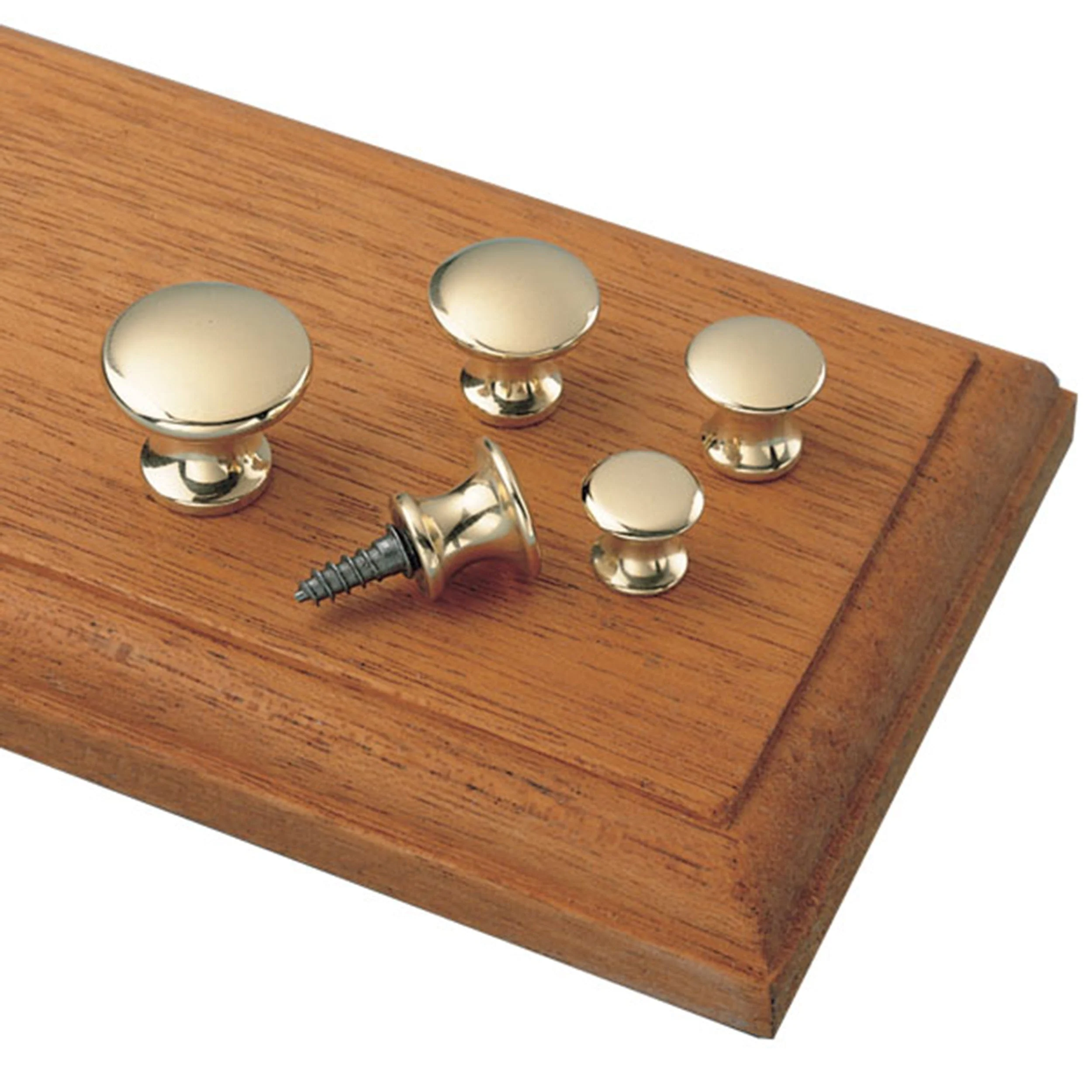 Brass Knob 3/4" D 9/16" Tall