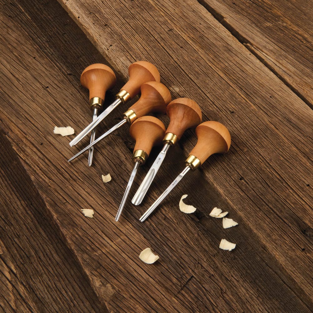 Carving Tool Palm Handled Set C - 6 Piece - Image 3