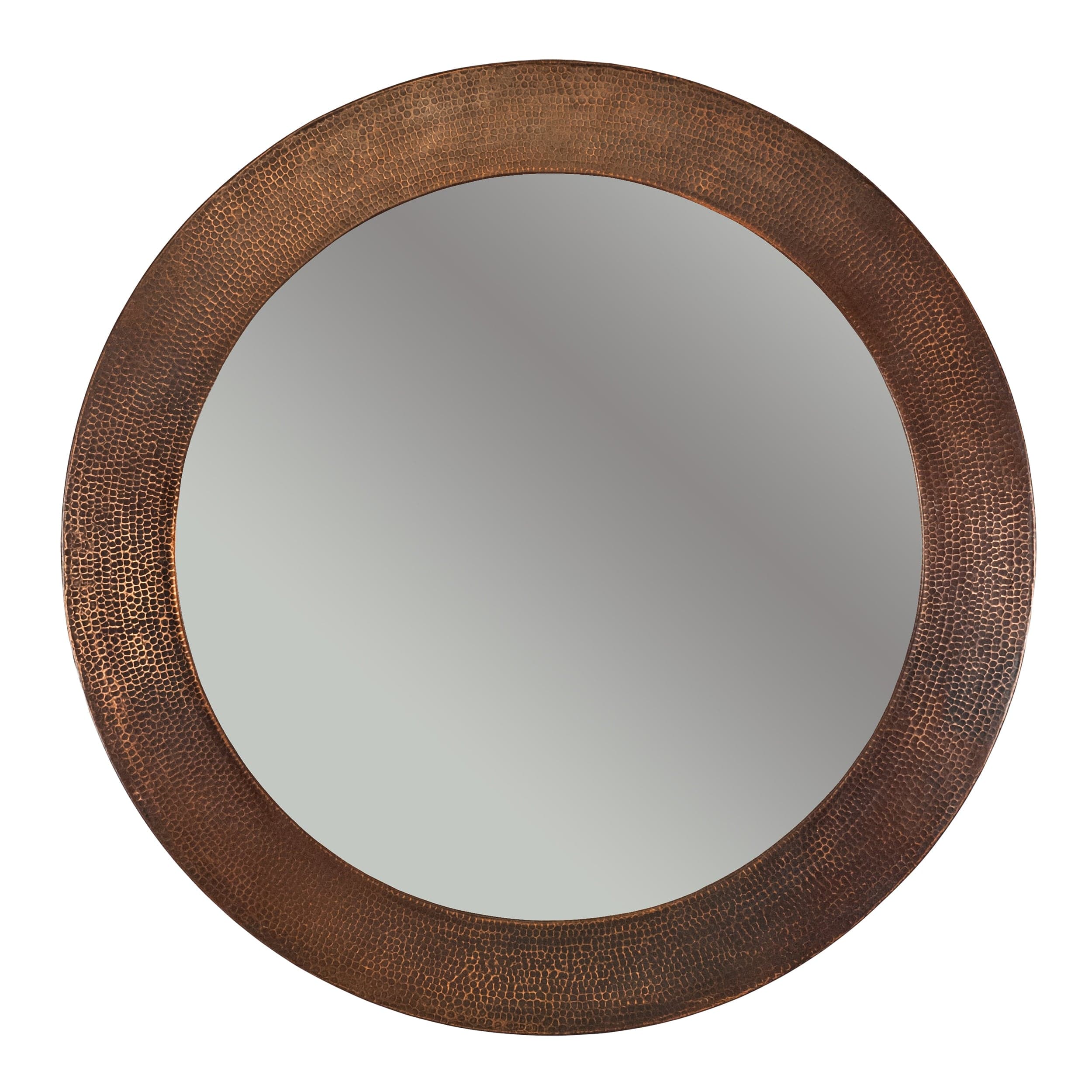 34" Hand Hammered Round Mirror