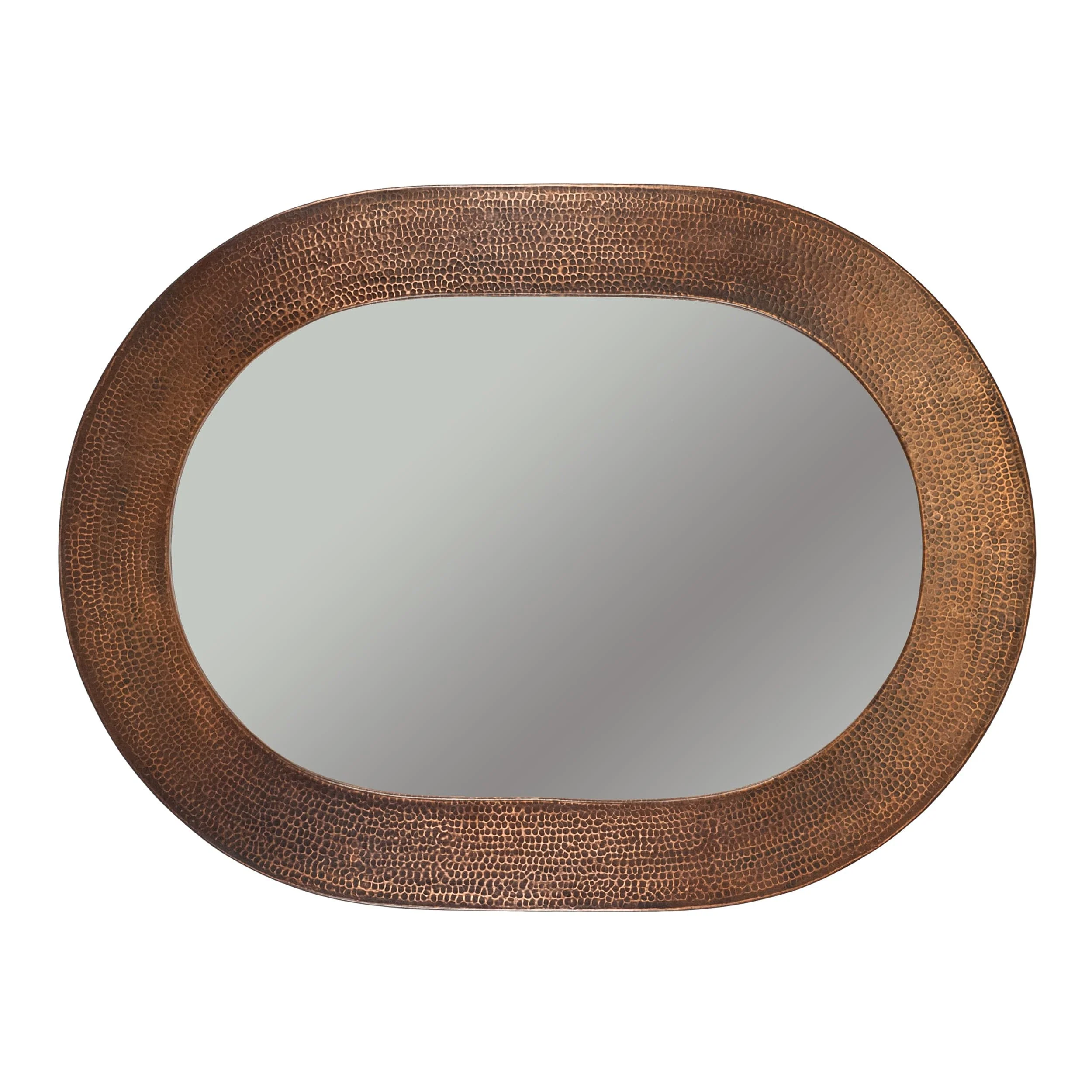 35" Hand Hammered Oval Mirror - Image 2