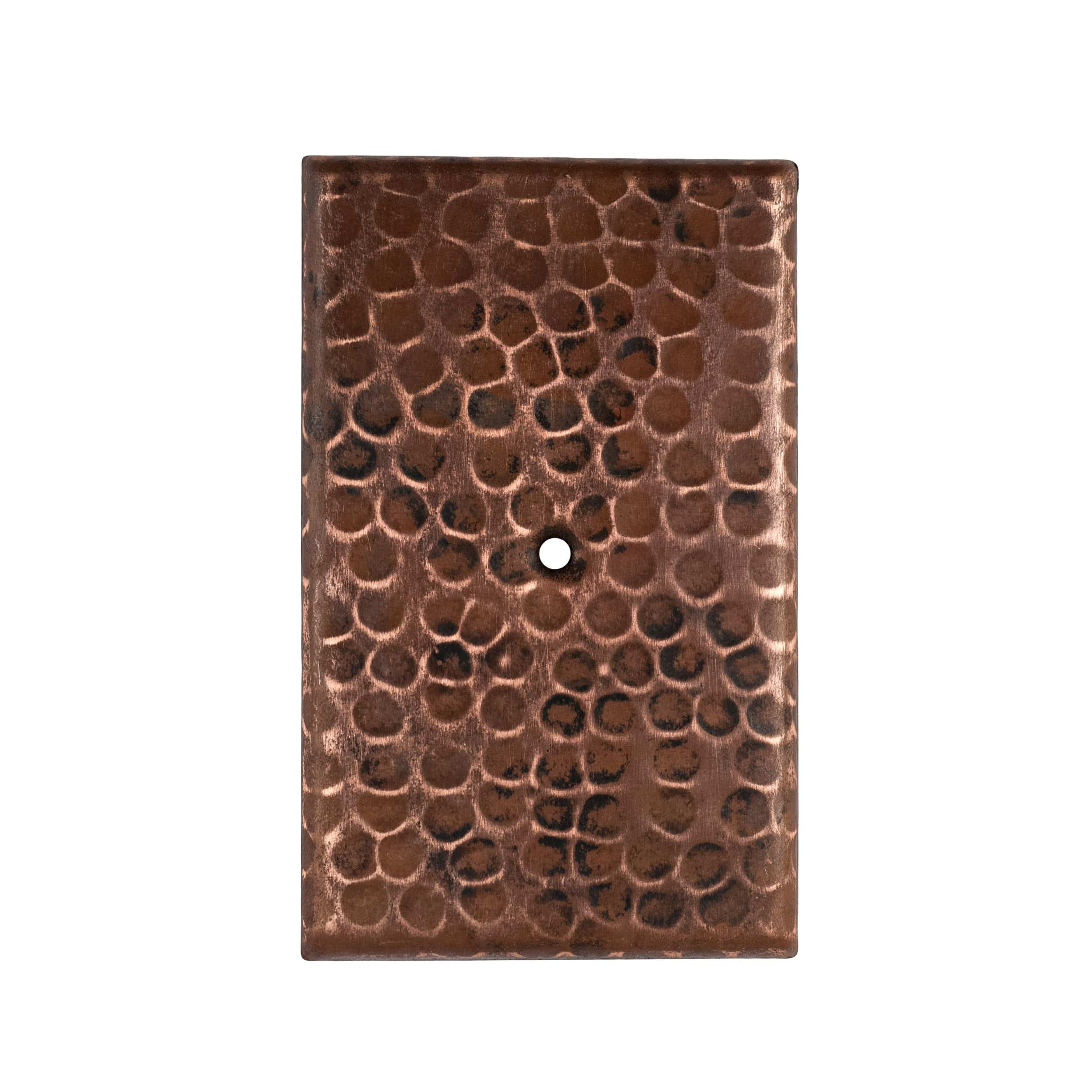 Hand Hammered Switchplate Cover, Single Hole
