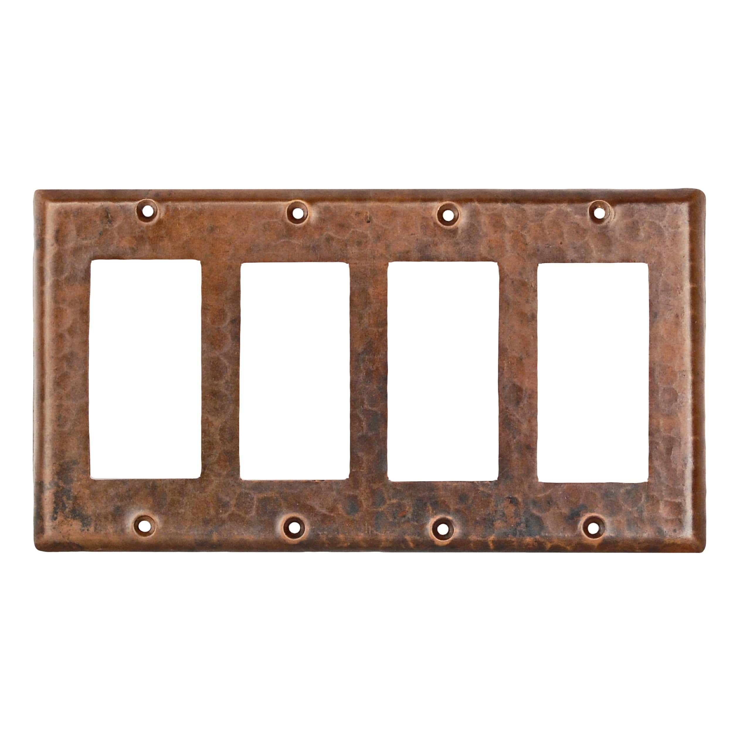 Quadruple Ground Fault/Rocker GFI Switchplate Cover