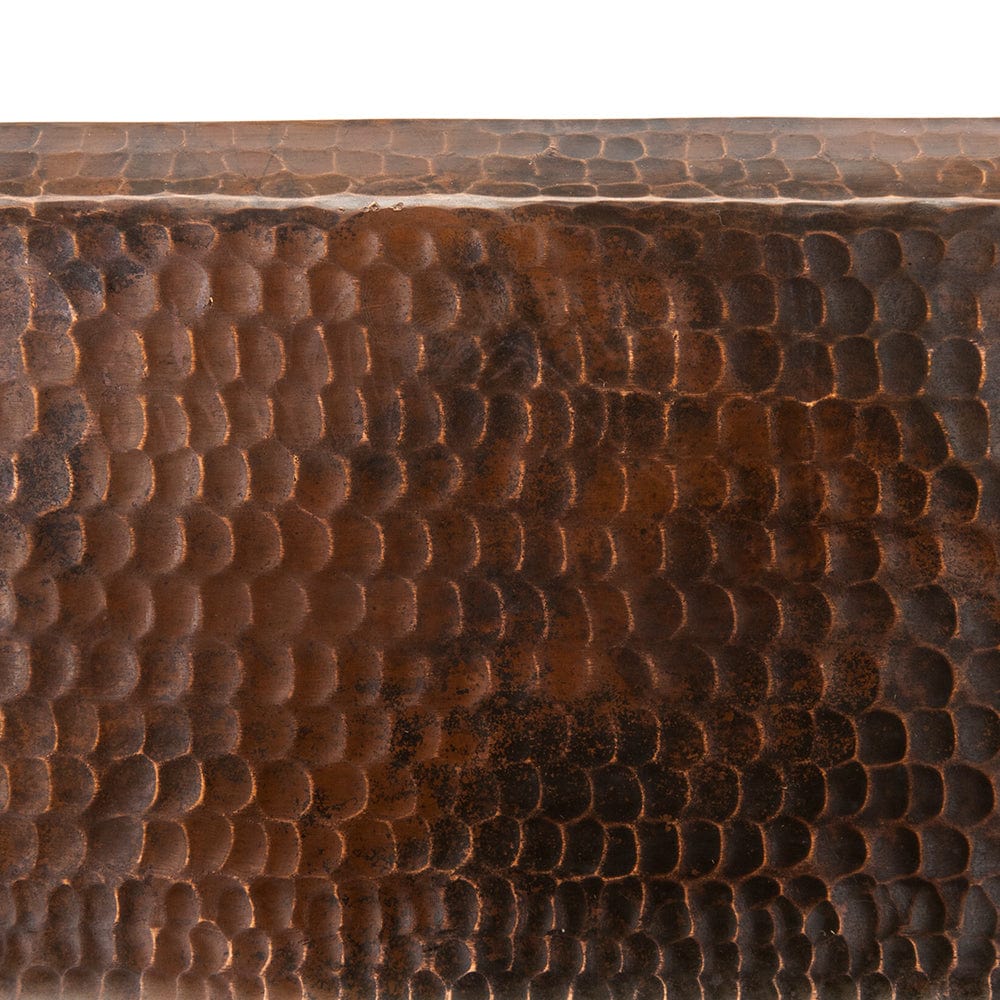 Rectangle Under Counter Hammered Copper Bathroom Sink - Image 3