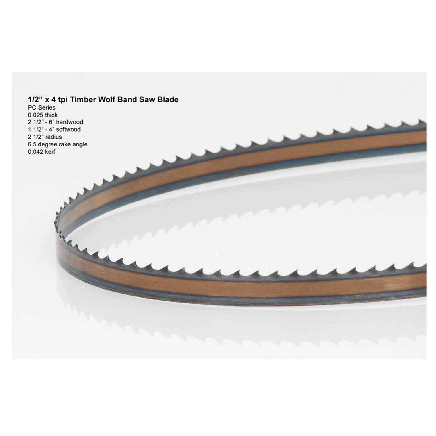 Bandsaw Blade - 72" x 1/2" x .025" x 4 TPI - Positive Claw - Image 2