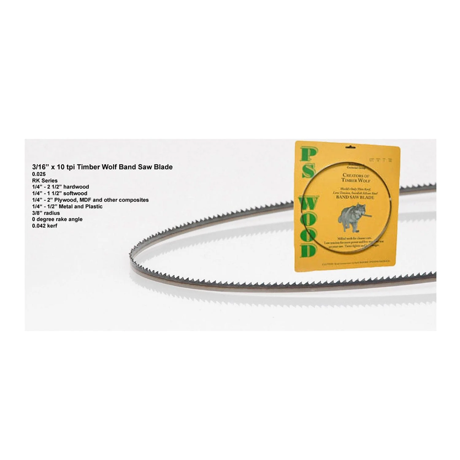 Bandsaw Blade - 72" x 3/16" x .025" x 10 TPI - Raker - Image 2