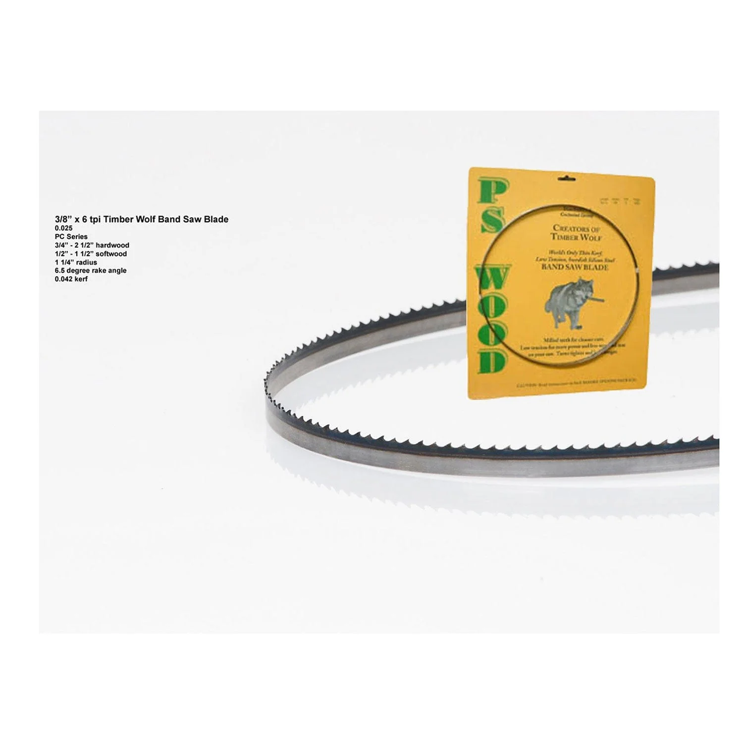 Bandsaw Blade - 72" x 3/8" x .025" x 6 TPI - Positive Claw - Image 2