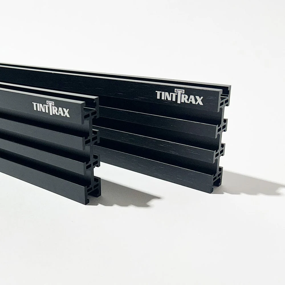 48" Universal Aluminum Woodworking Multi-Track- Black- 2 Piece