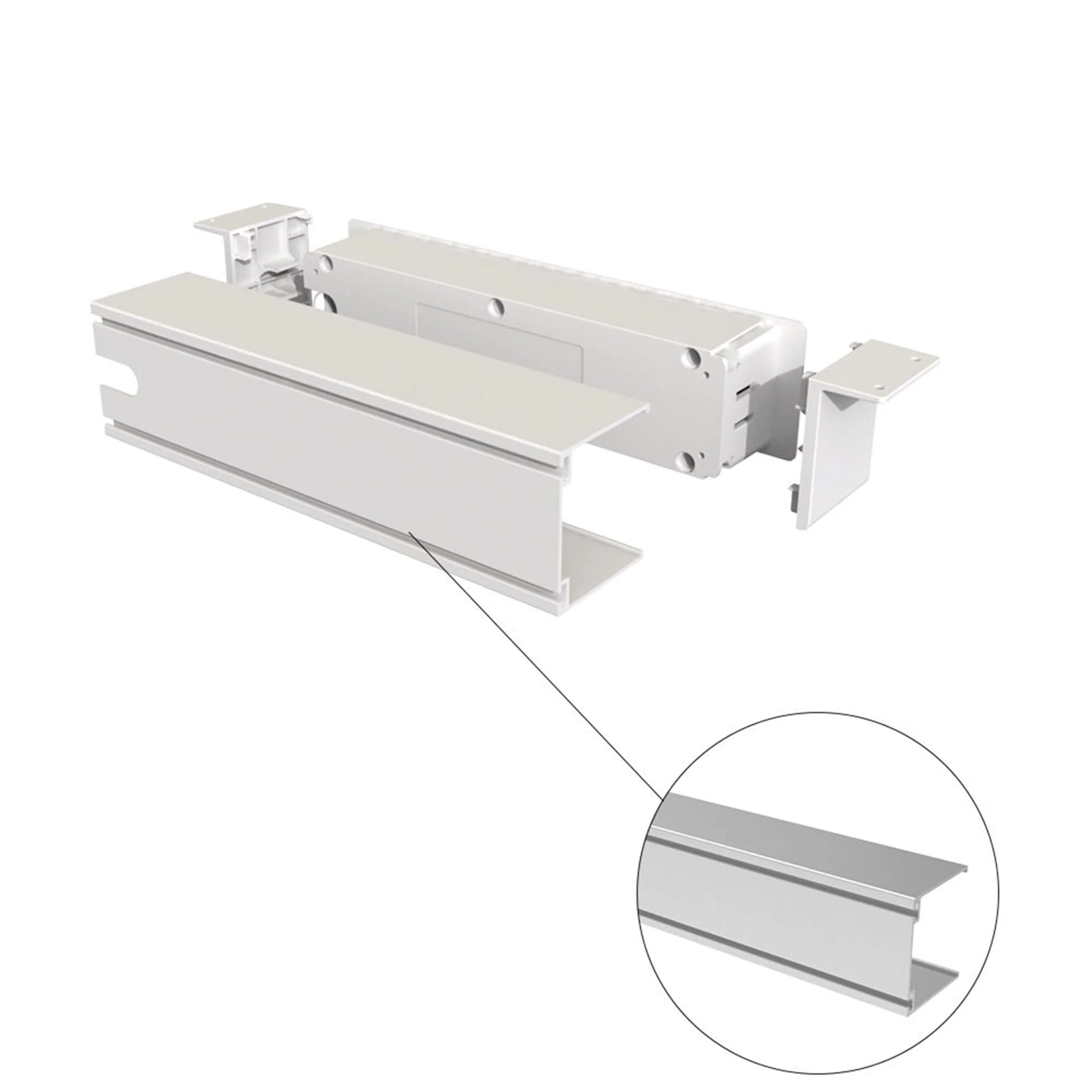 120 V Hanging Power Bar and USB Charging Station, White - Image 2