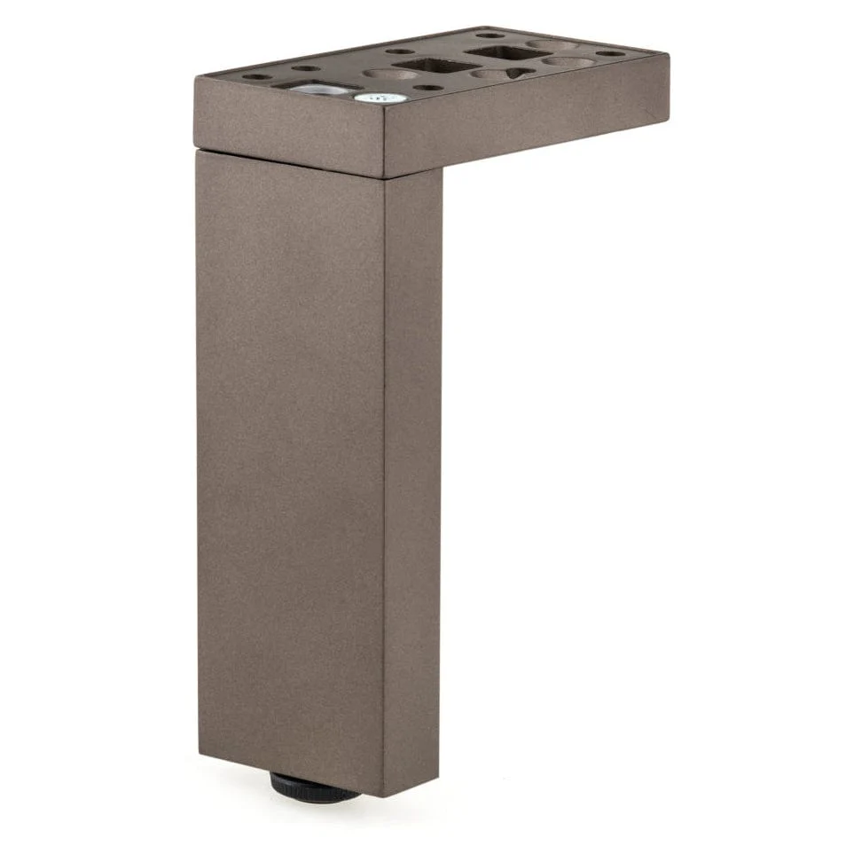 13-3/4" (350 mm) Adjustable Contemporary Versatile T or L Shaped Furniture Leg Bronze