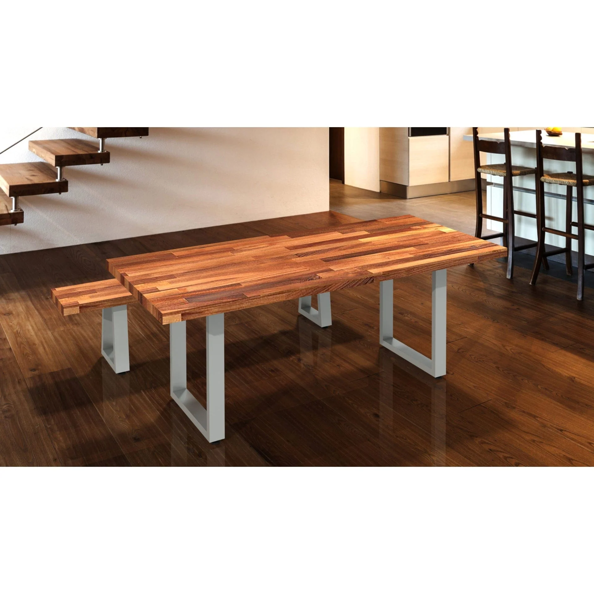 16-1/8" (410 mm) Adjustable Tapered Bench Legs Matte Black P, 1 Pair - Image 5