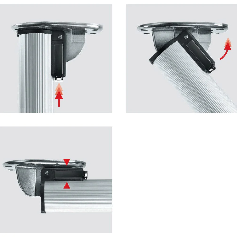 28" (711 mm) Folding AdjustableTable Leg Aluminum - Image 2