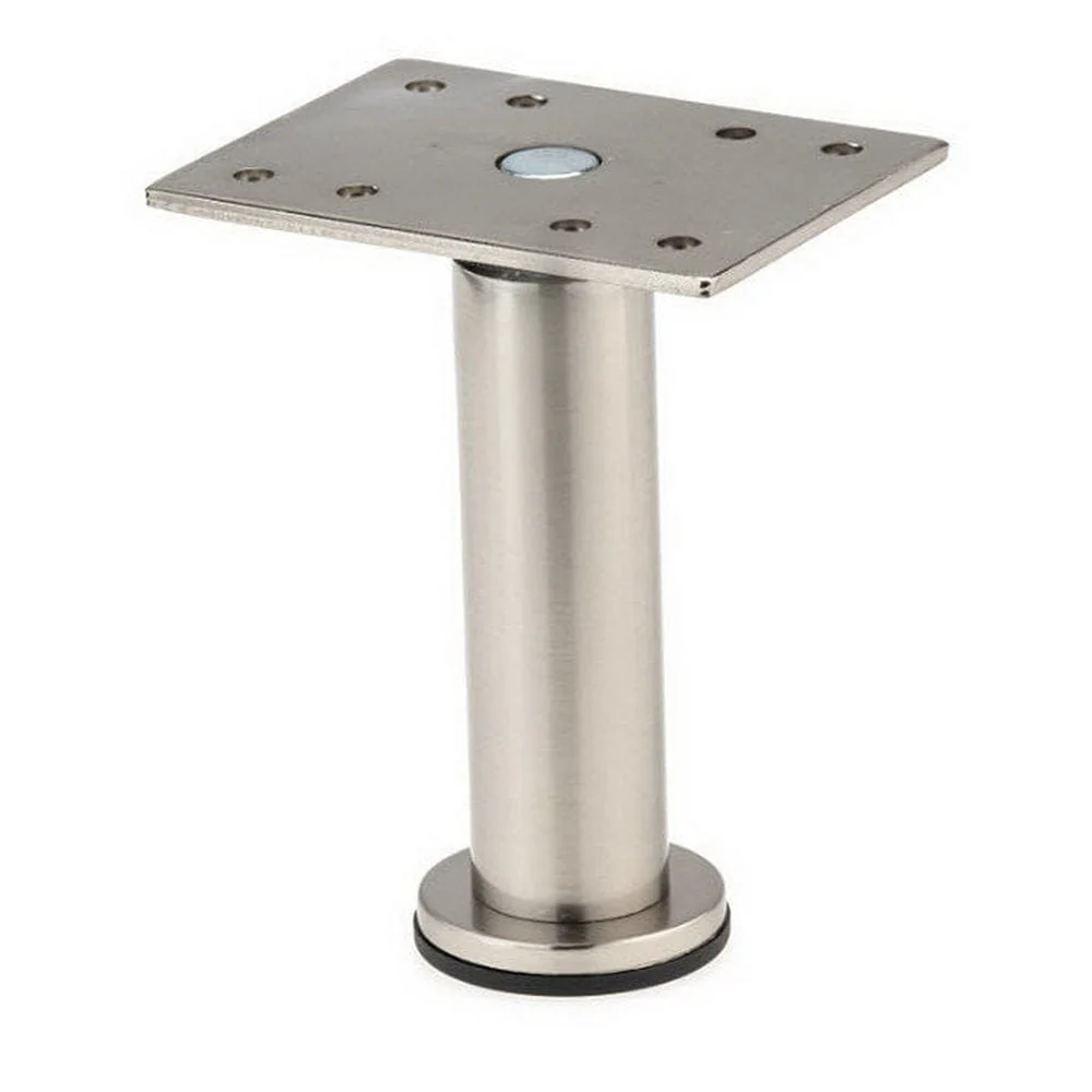 3-15/16" (100 mm) Borsa Adjustable Furniture Leg Satin Nickel