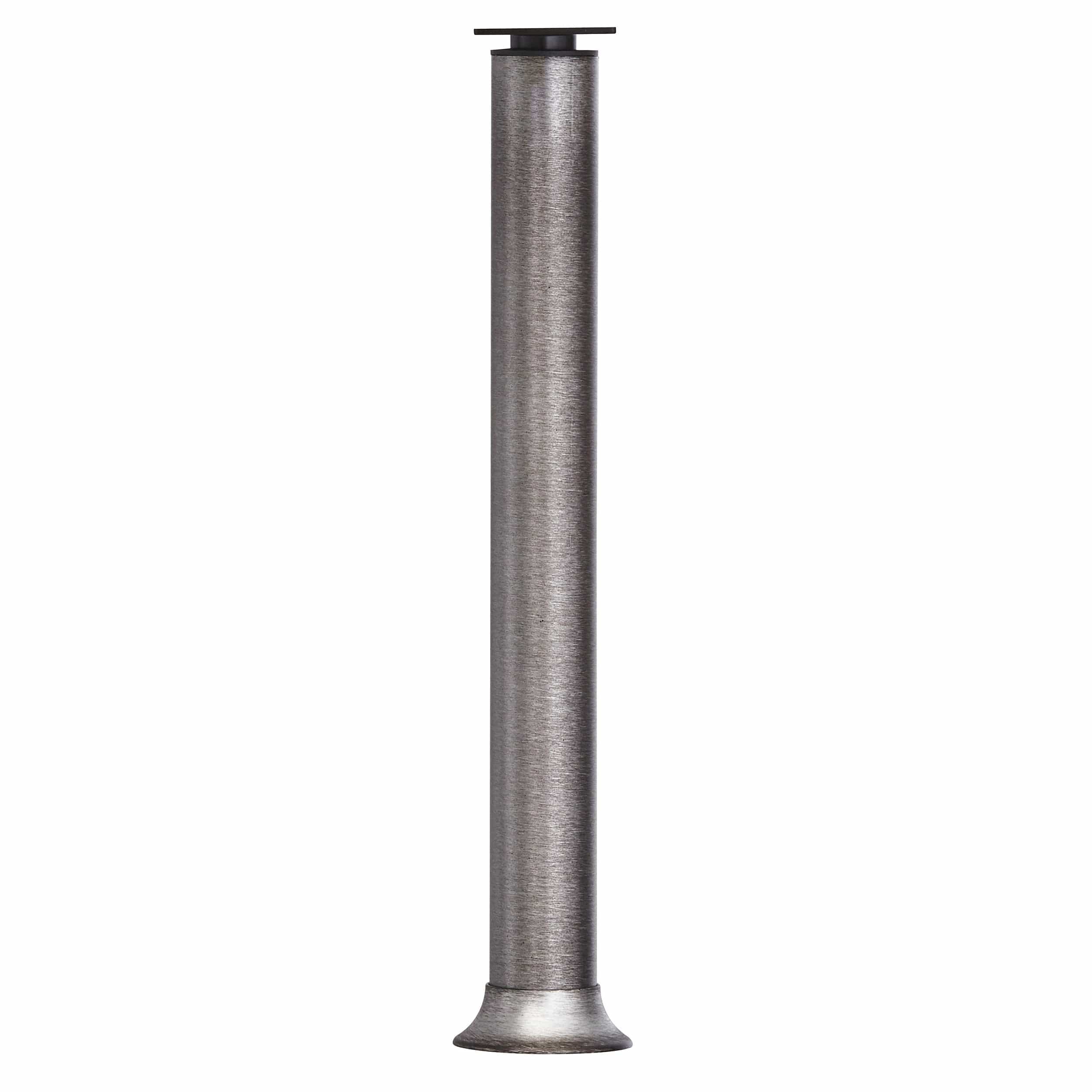 3-15/16" (100 mm) Vintage Adjustable Round Leg Rustic Iron